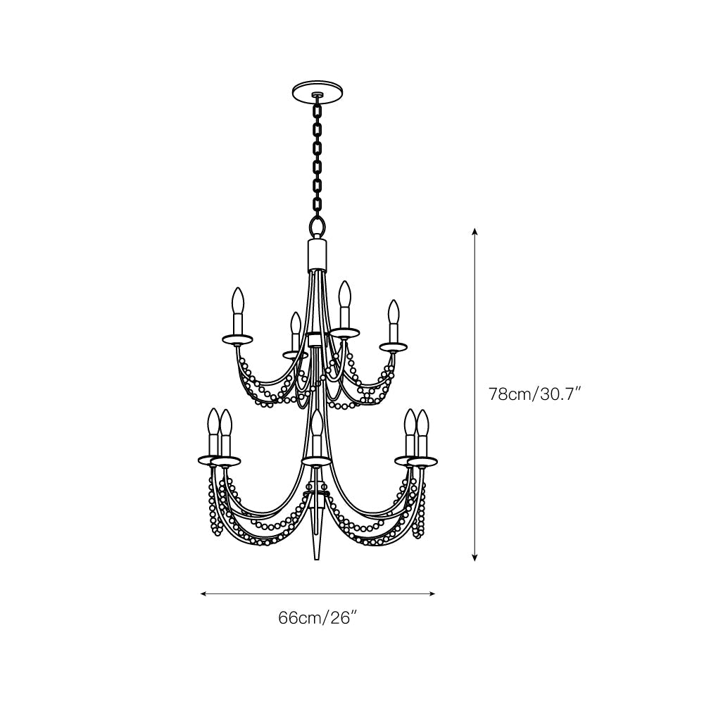 Purelux Postmodern Luxury Brass Metal Crystal Chandelier - Lamp Copper