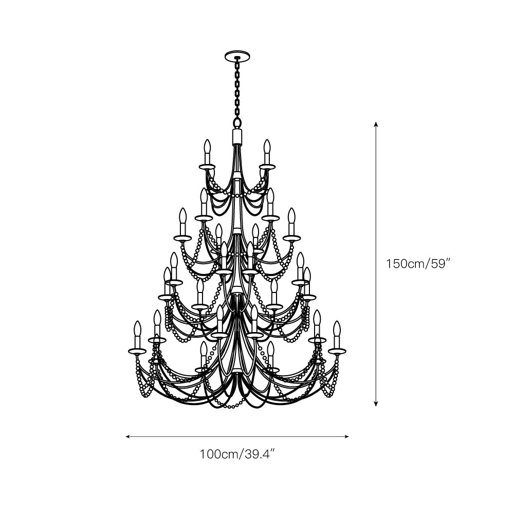 Purelux Postmodern Luxury Brass Metal Crystal Chandelier - Lamp Copper