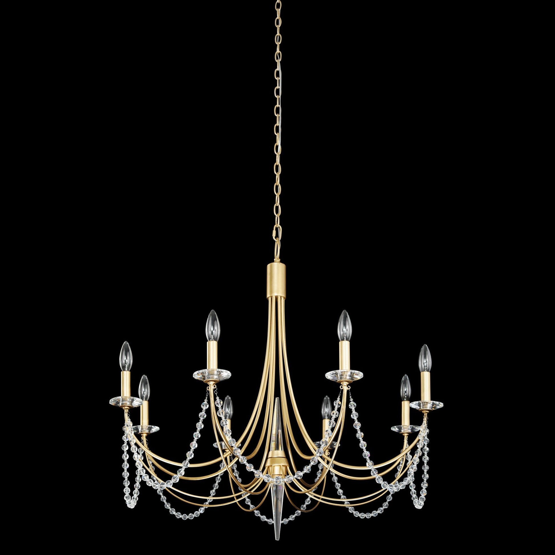 Purelux Postmodern Luxury Brass Metal Crystal Chandelier - Lamp Copper