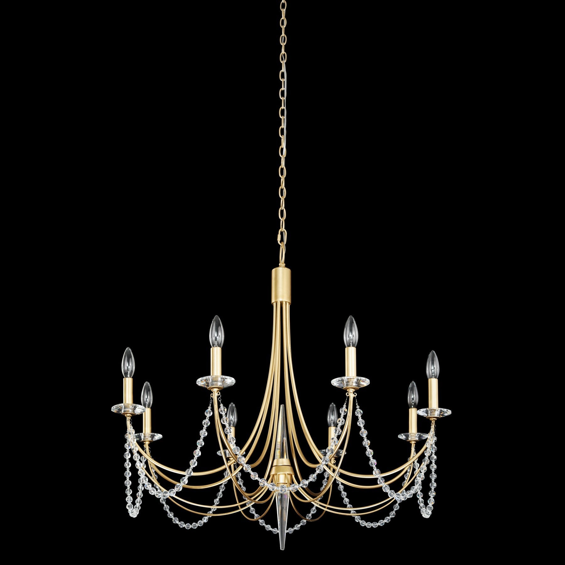 Purelux Postmodern Luxury Brass Metal Crystal Chandelier - Lamp Copper