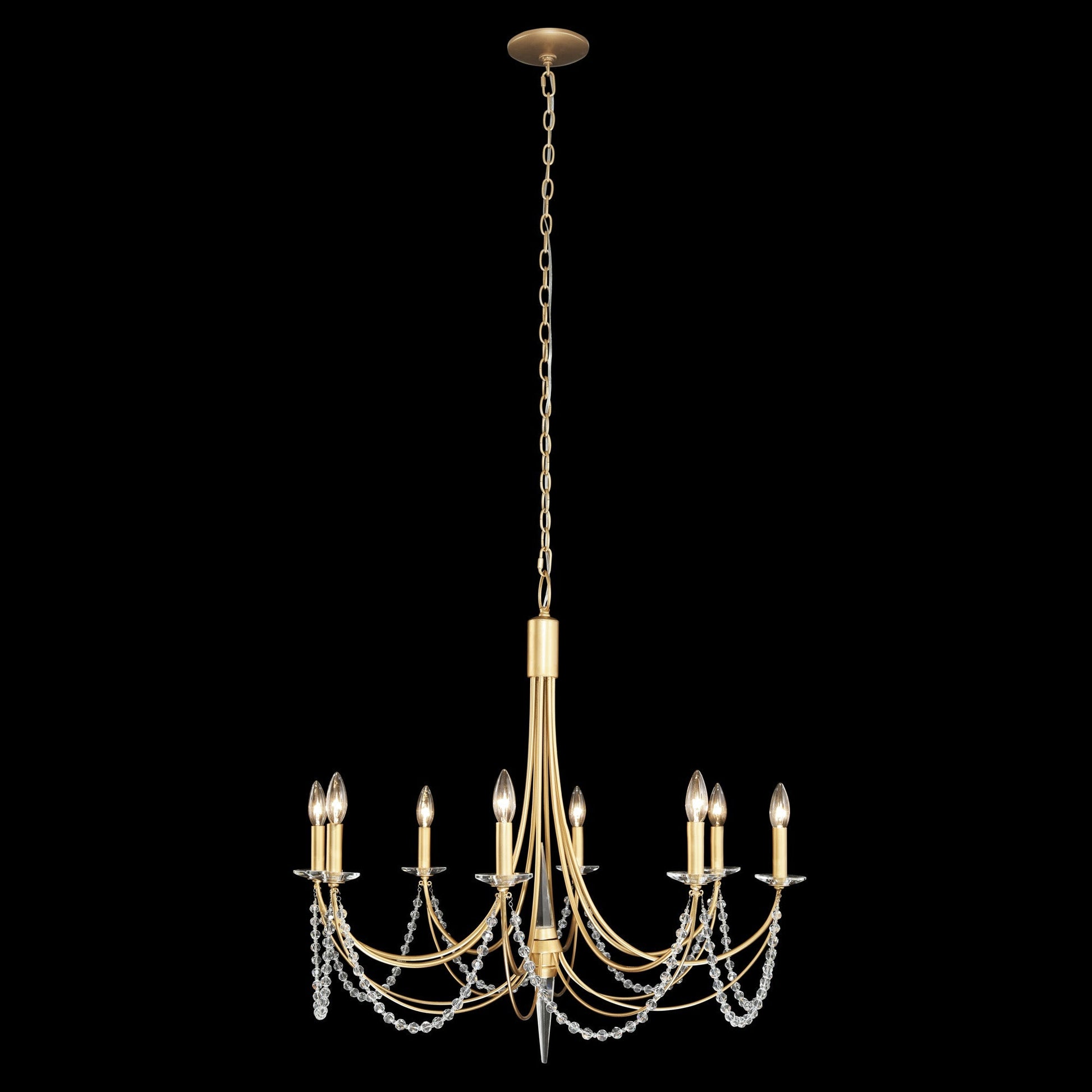 Purelux Postmodern Luxury Brass Metal Crystal Chandelier - Lamp Copper
