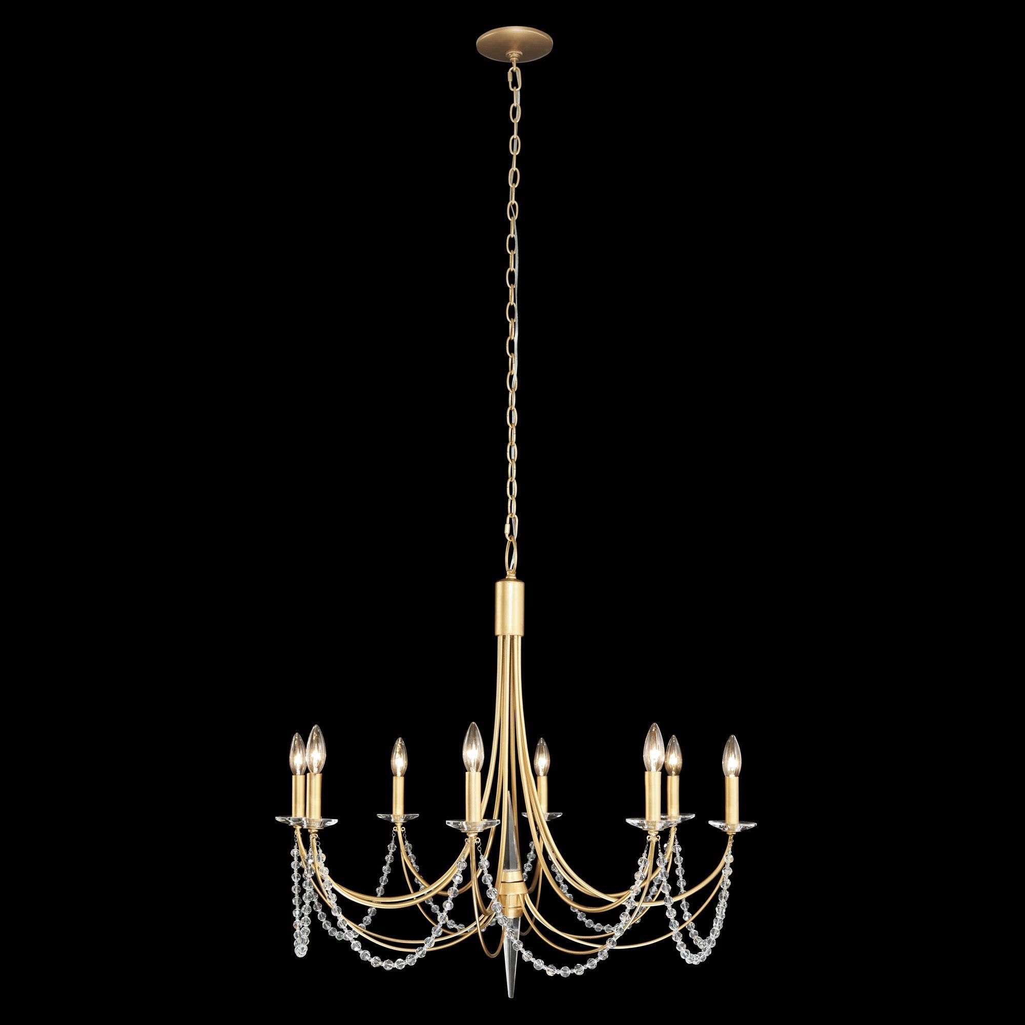 Purelux Postmodern Luxury Brass Metal Crystal Chandelier - Lamp Copper