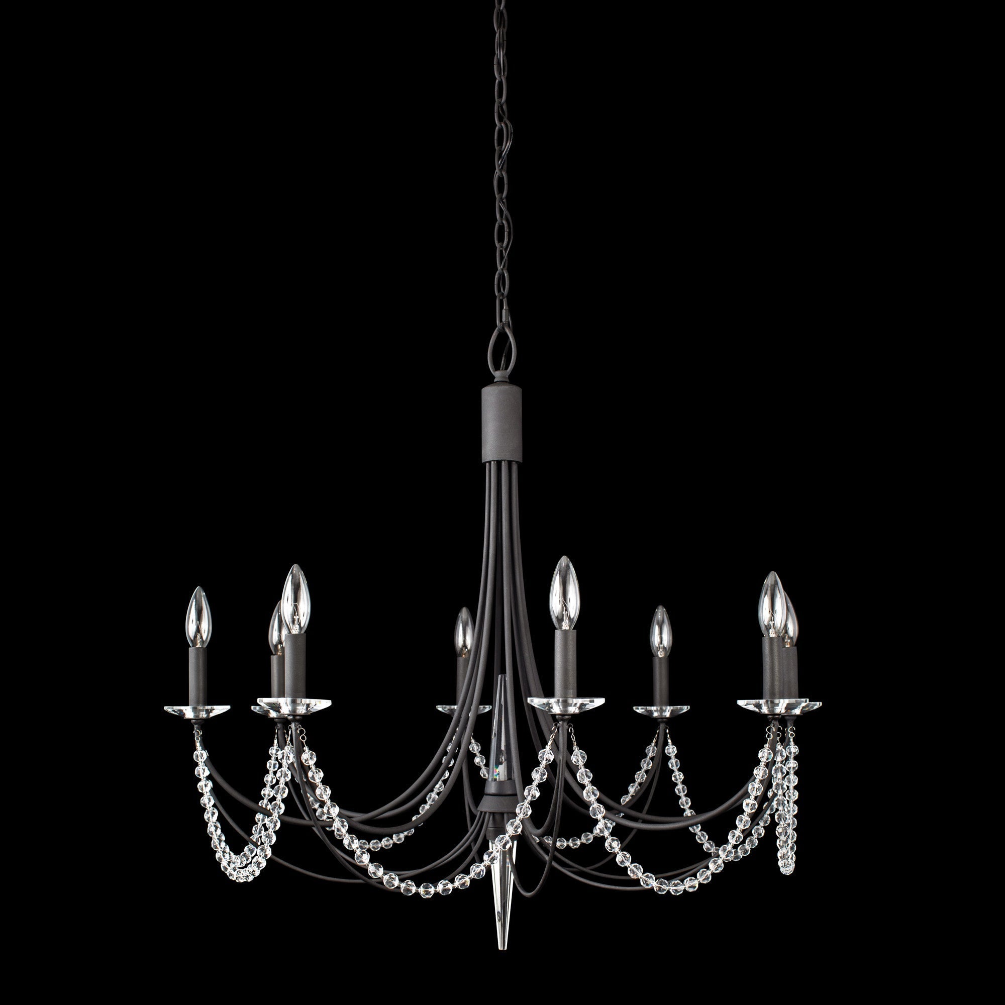Purelux Postmodern Luxury Brass Metal Crystal Chandelier - Lamp Copper