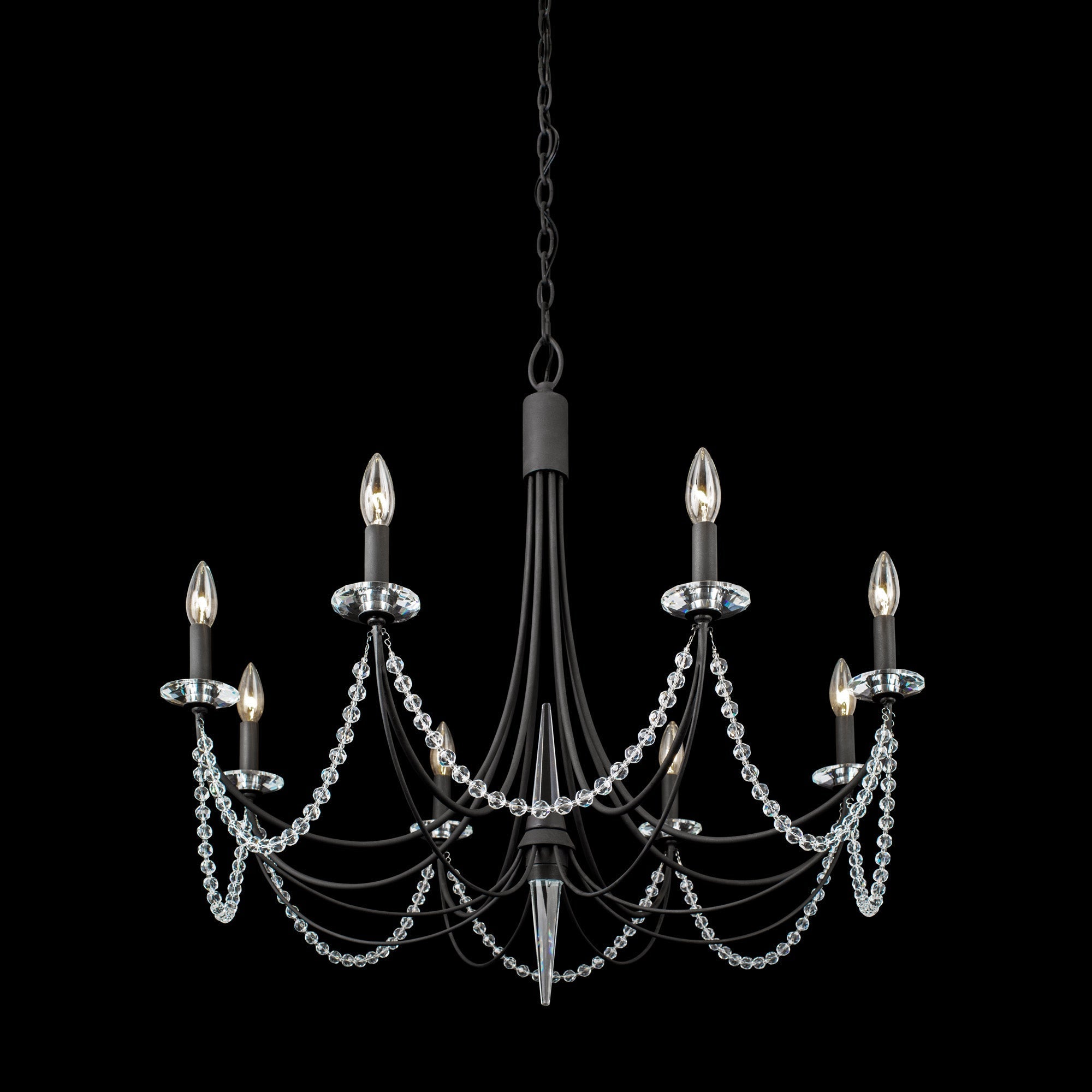 Purelux Postmodern Luxury Brass Metal Crystal Chandelier - Lamp Copper