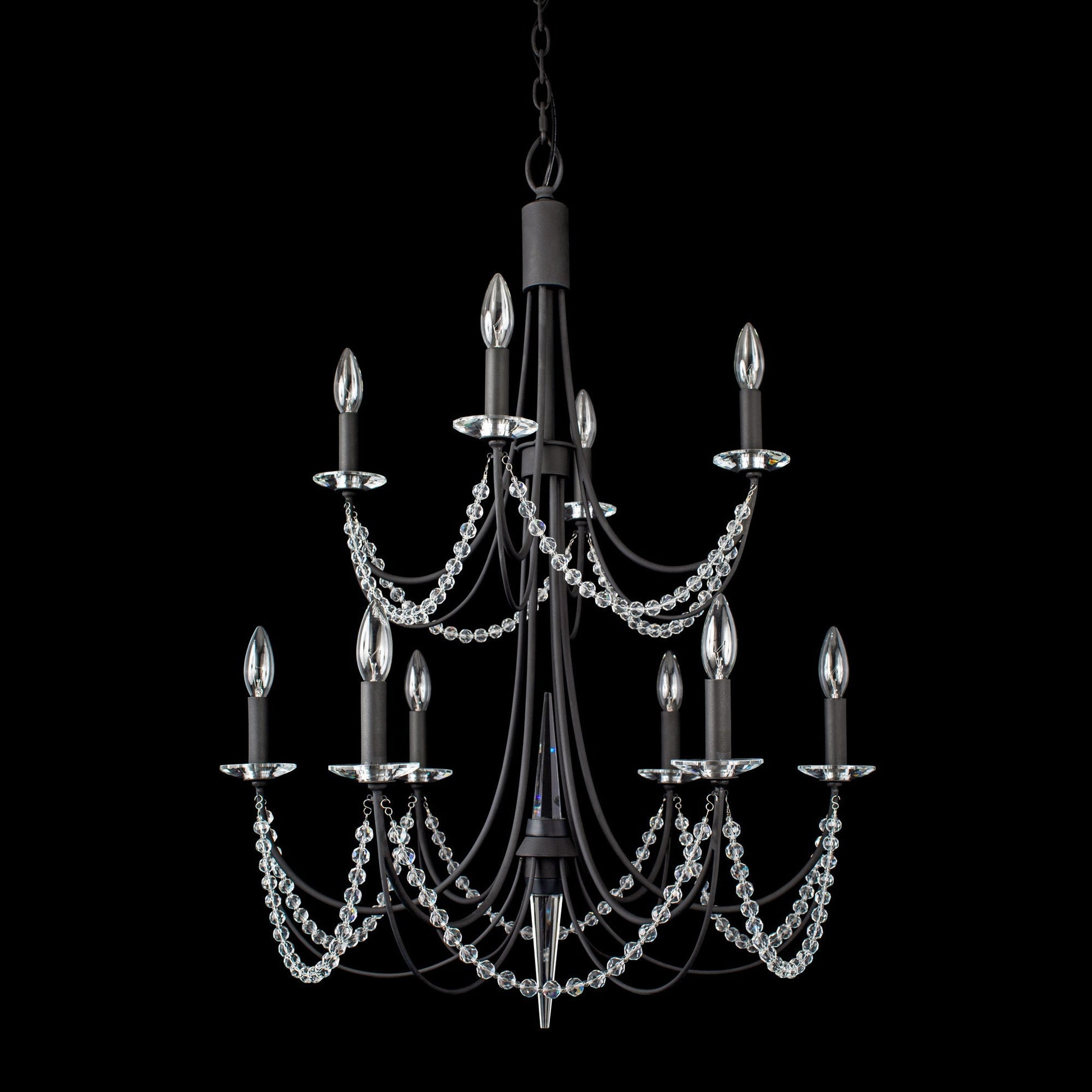 Purelux Postmodern Luxury Brass Metal Crystal Chandelier - Lamp Copper