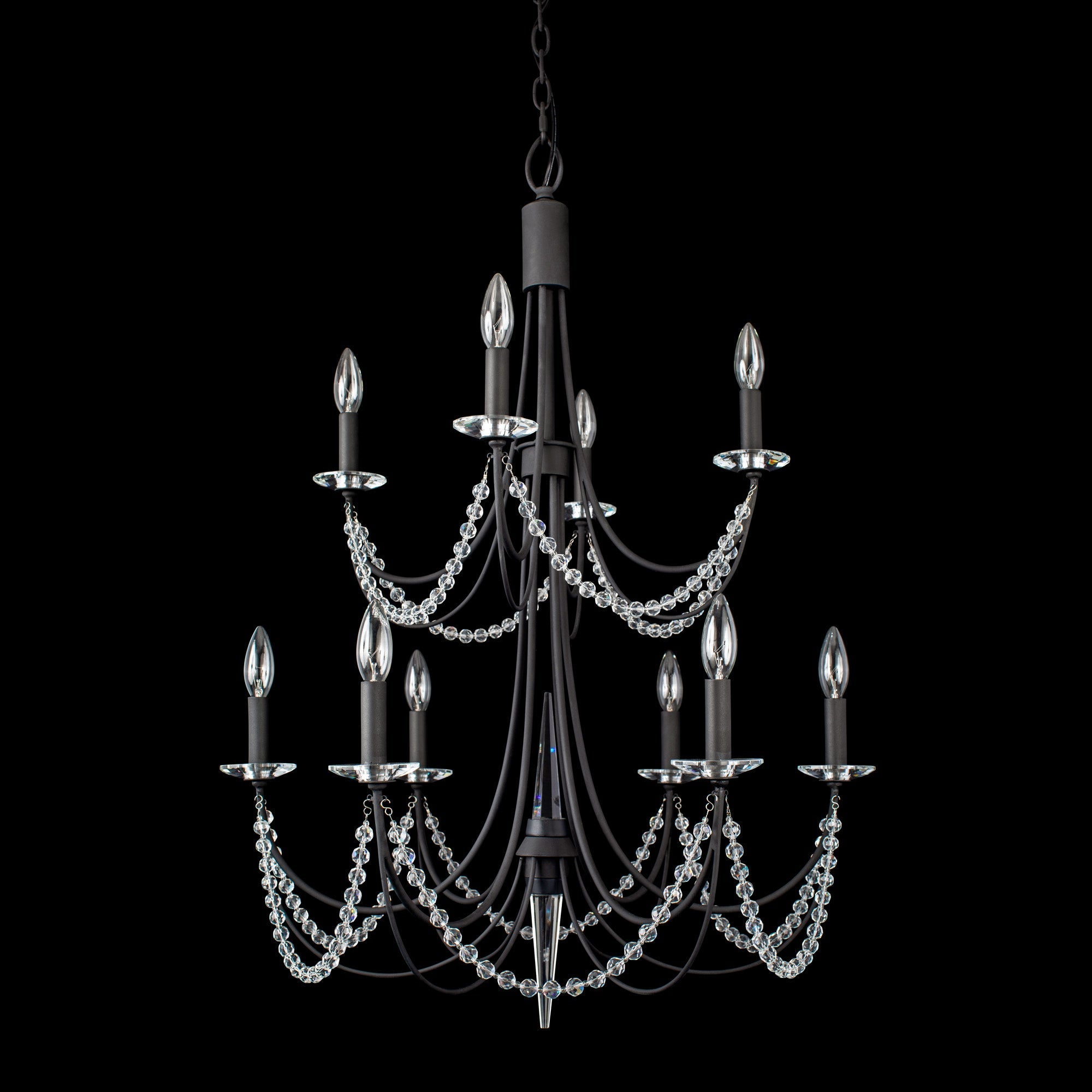 Purelux Postmodern Luxury Brass Metal Crystal Chandelier - Lamp Copper