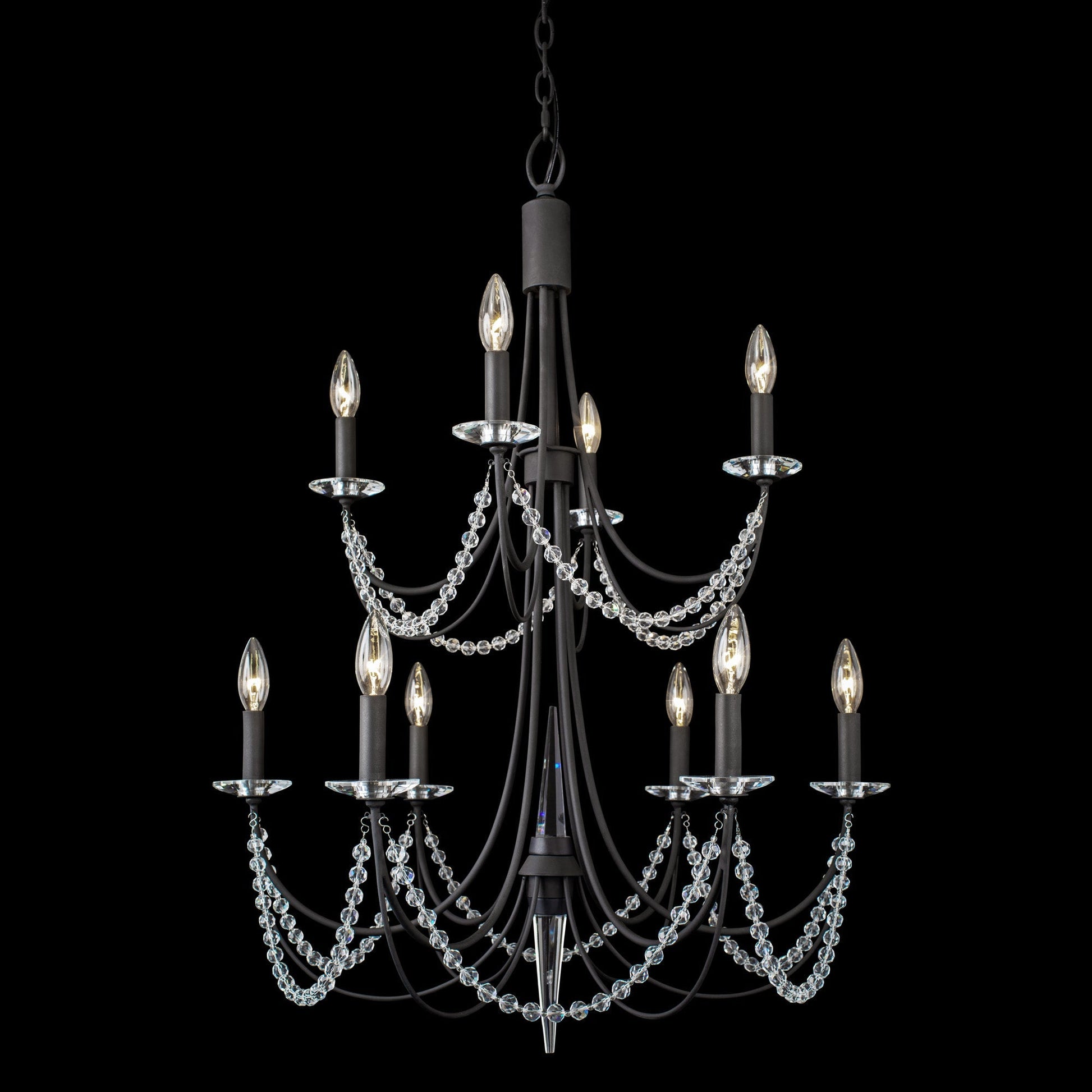 Purelux Postmodern Luxury Brass Metal Crystal Chandelier - Lamp Copper
