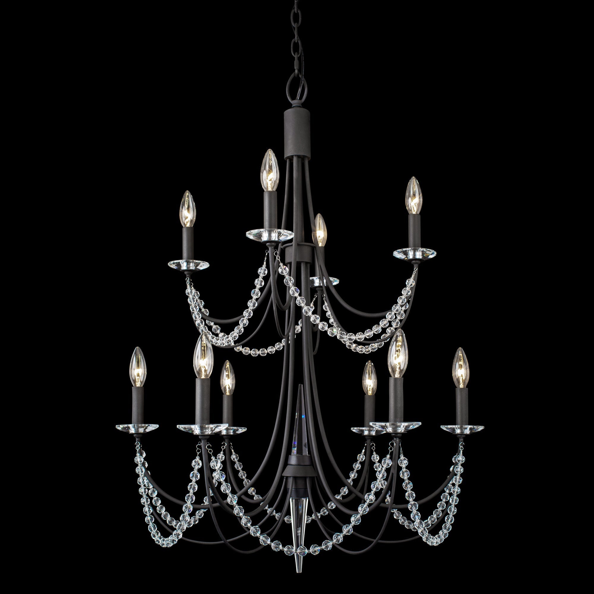 Purelux Postmodern Luxury Brass Metal Crystal Chandelier - Lamp Copper