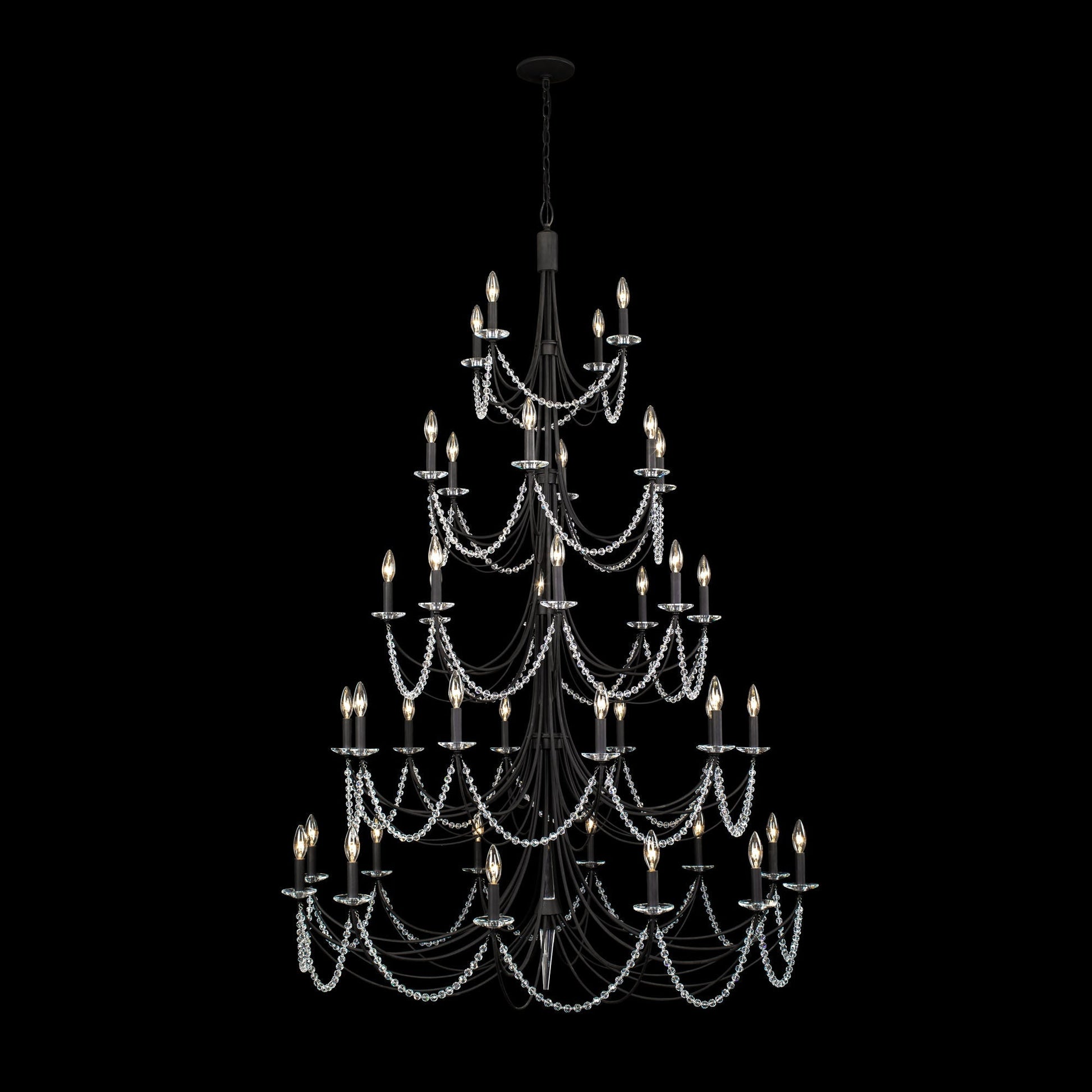 Purelux Postmodern Luxury Brass Metal Crystal Chandelier - Lamp Copper