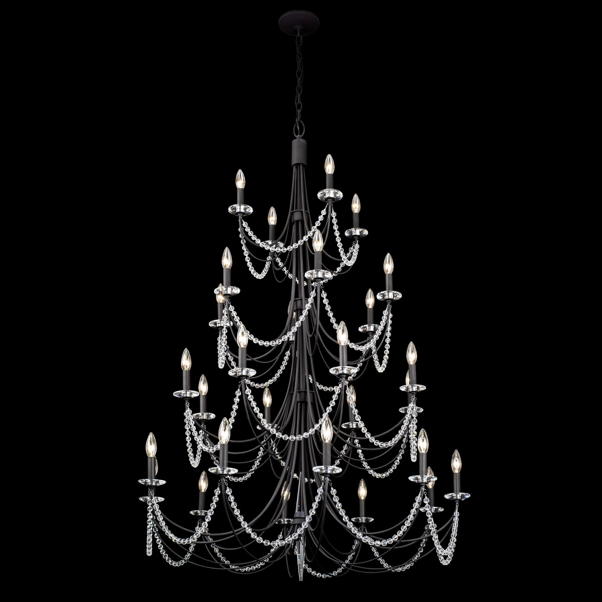 Purelux Postmodern Luxury Brass Metal Crystal Chandelier - Lamp Copper
