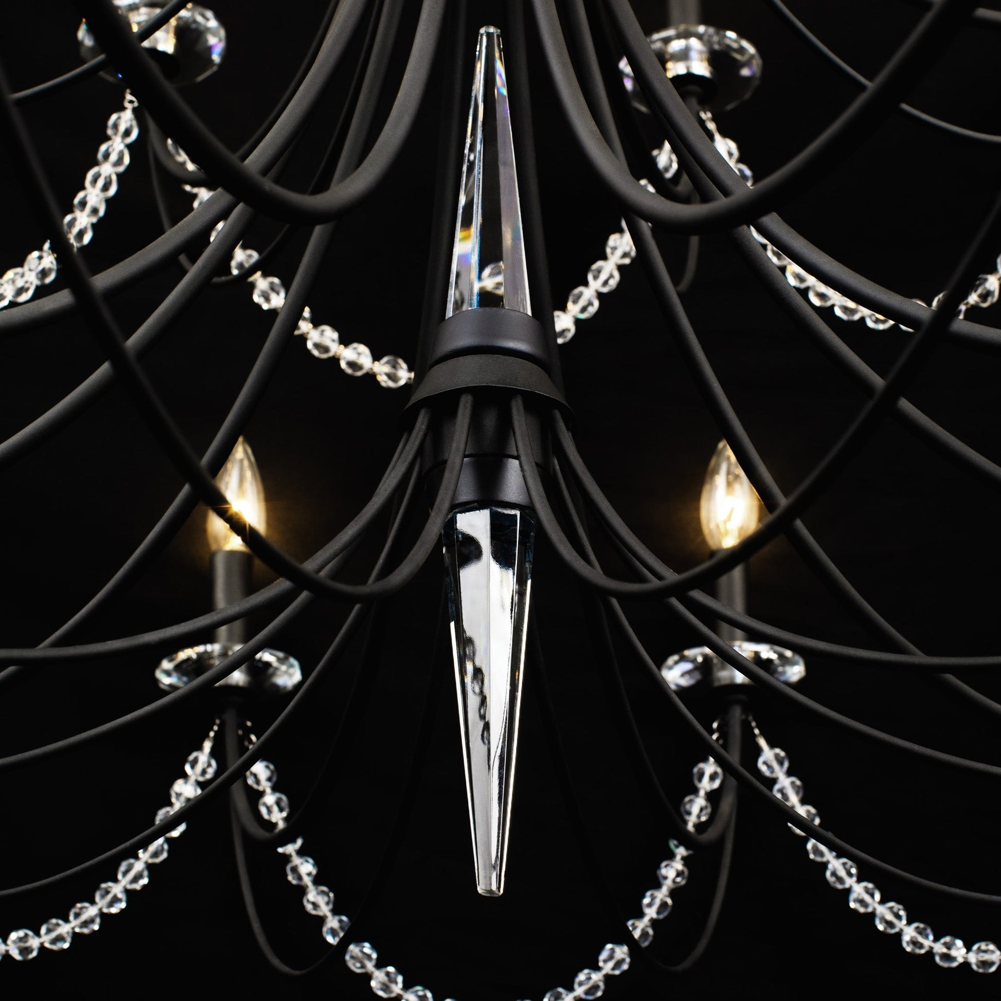 Purelux Postmodern Luxury Brass Metal Crystal Chandelier - Lamp Copper