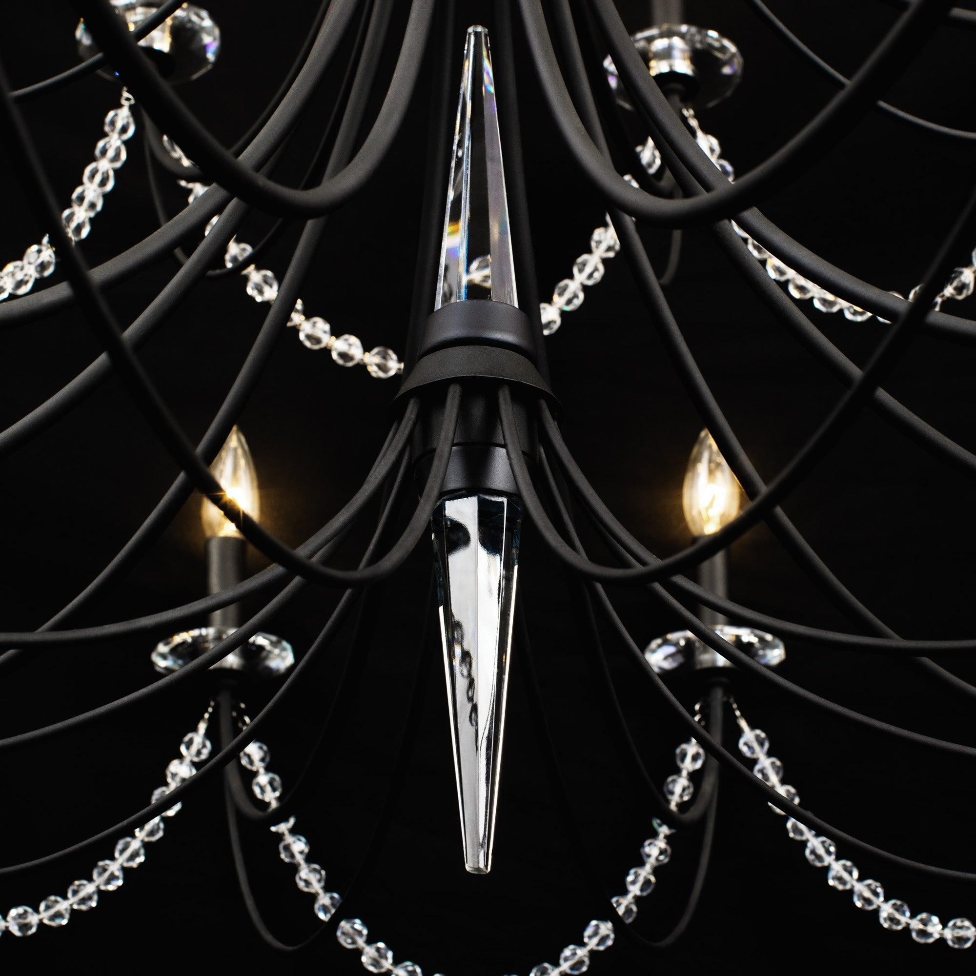 Purelux Postmodern Luxury Brass Metal Crystal Chandelier - Lamp Copper