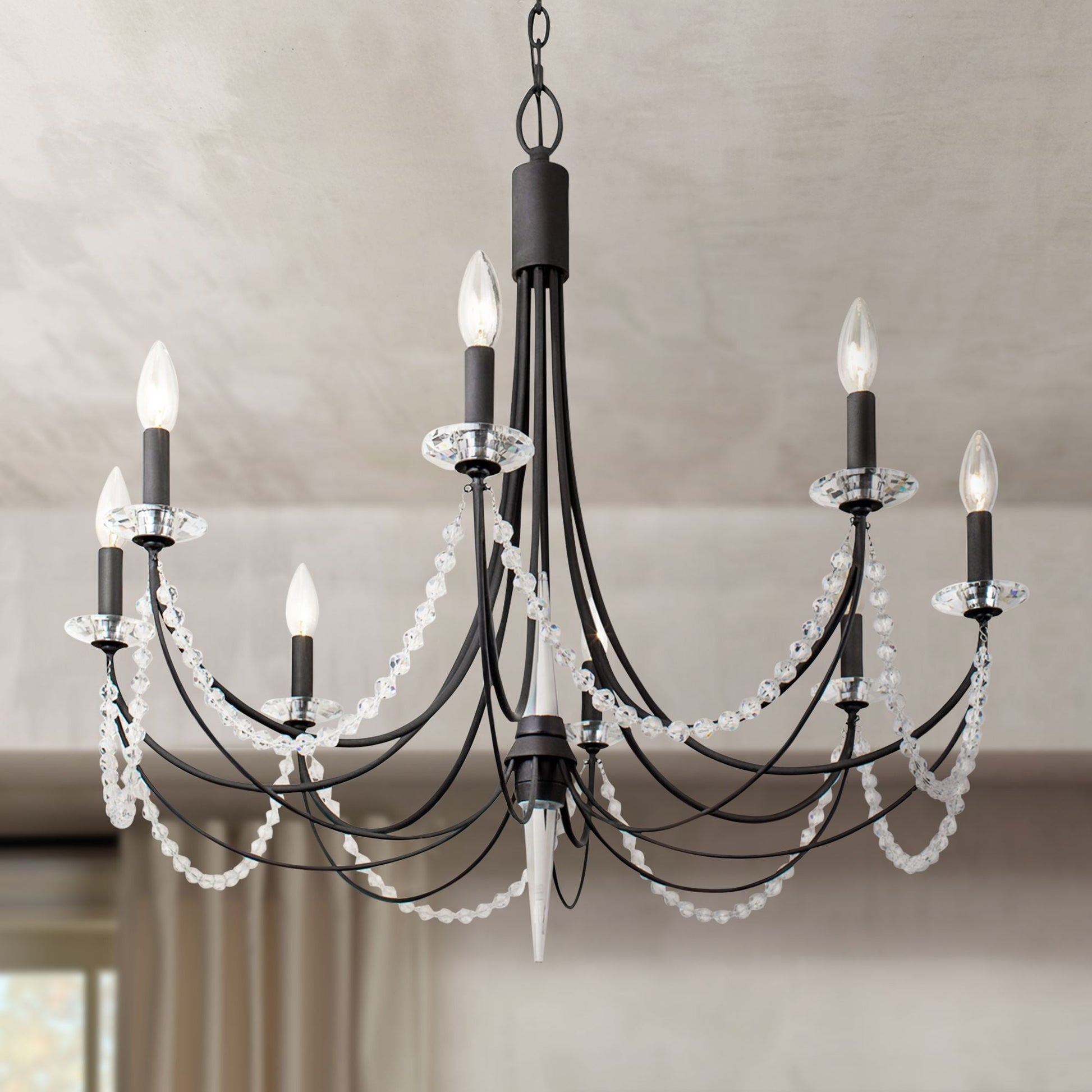 Purelux Postmodern Luxury Brass Metal Crystal Chandelier - Lamp Copper