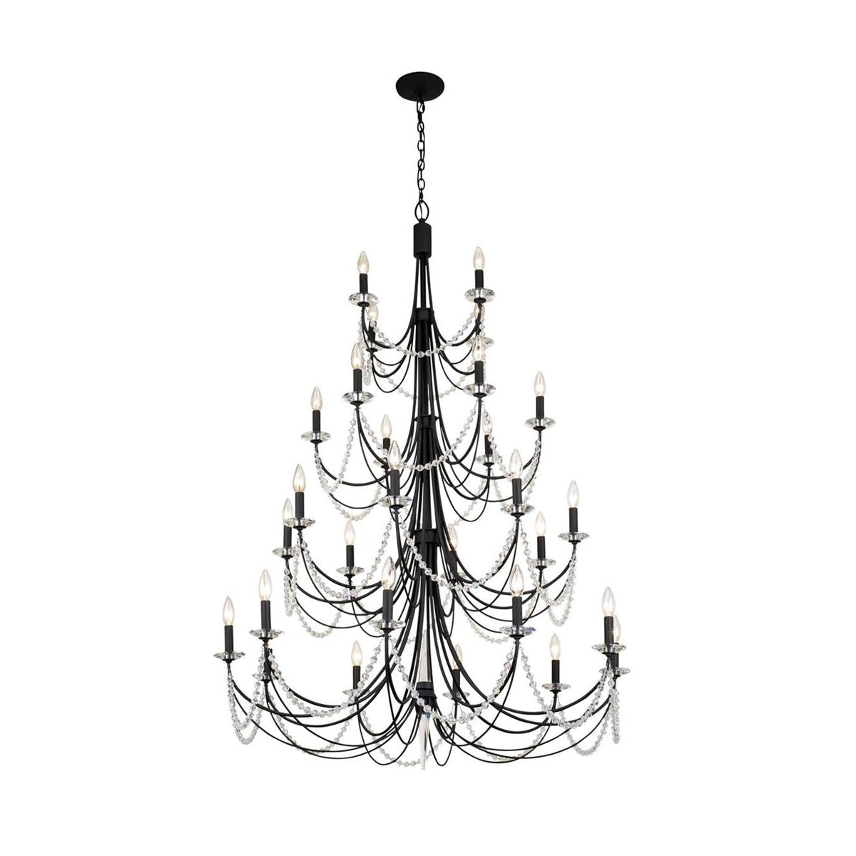 Purelux Postmodern Luxury Brass Metal Crystal Chandelier - Lamp Copper
