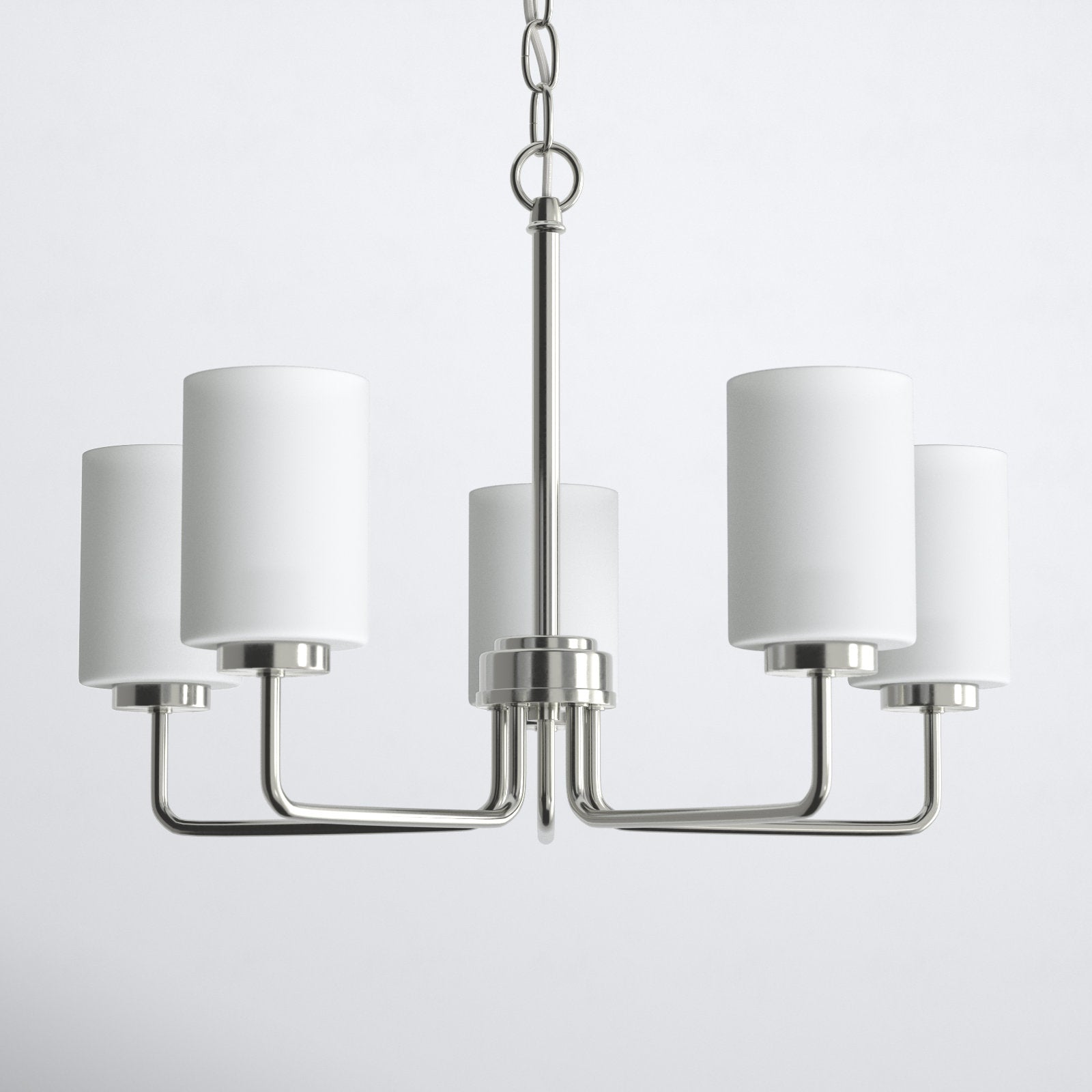 Neva Modern Minimalist Black Metal Glass Chandelier - Lamp Copper