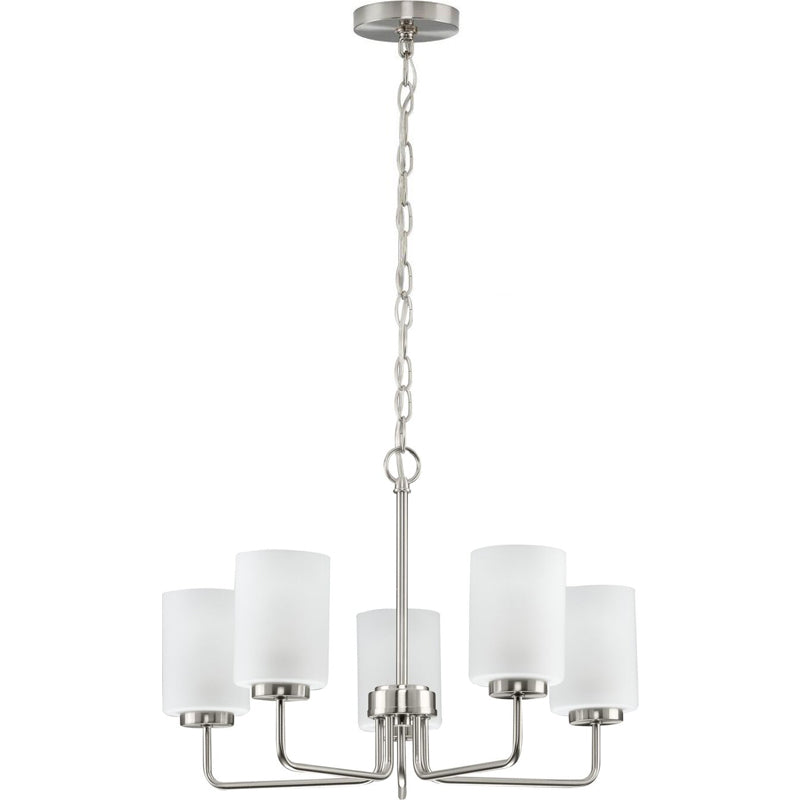 Neva Modern Minimalist Black Metal Glass Chandelier - Lamp Copper