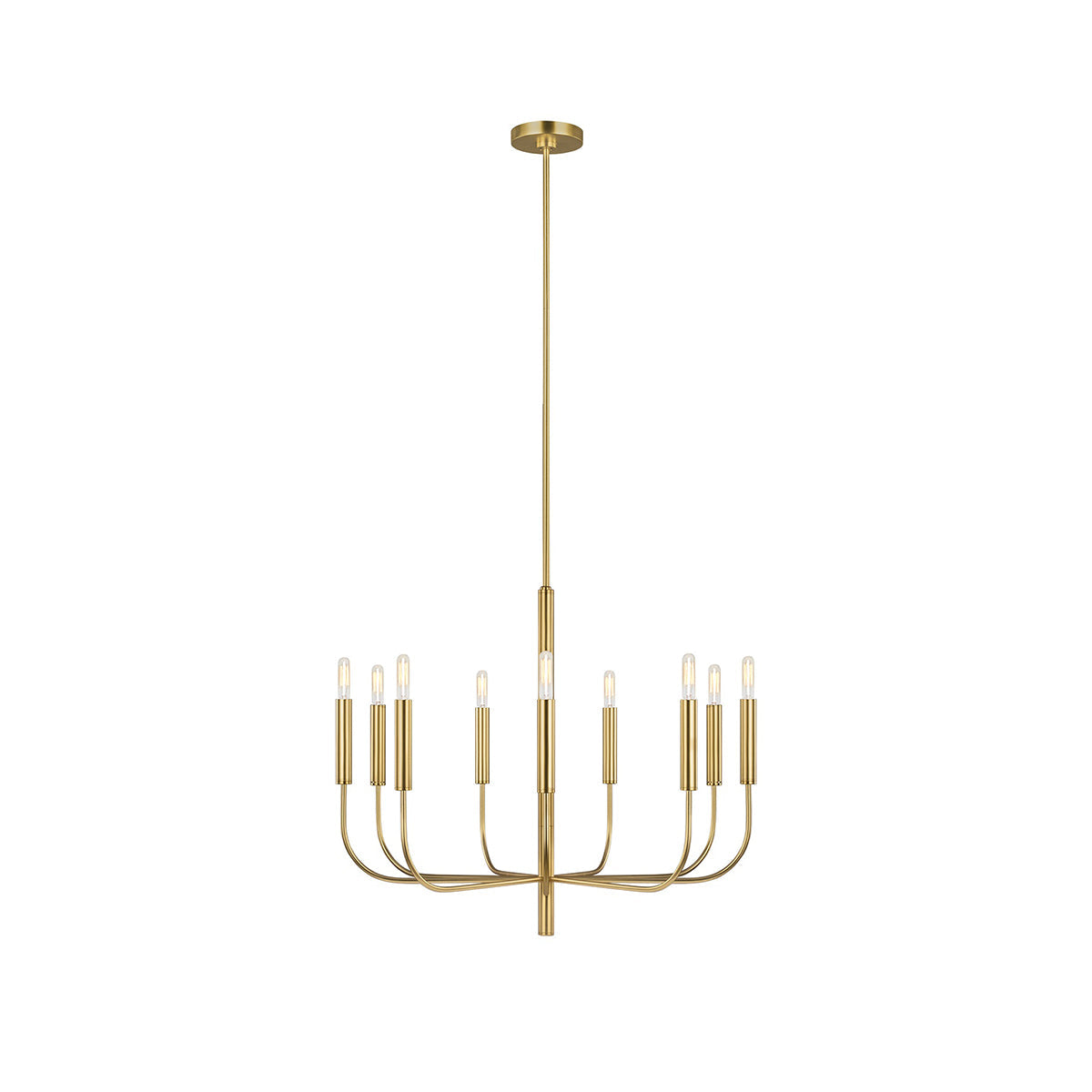 Olcarel Vintage Industrial Brass Metal Chandelier - Lamp Copper