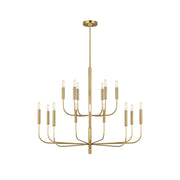 Olcarel Vintage Industrial Brass Metal Chandelier - Lamp Copper