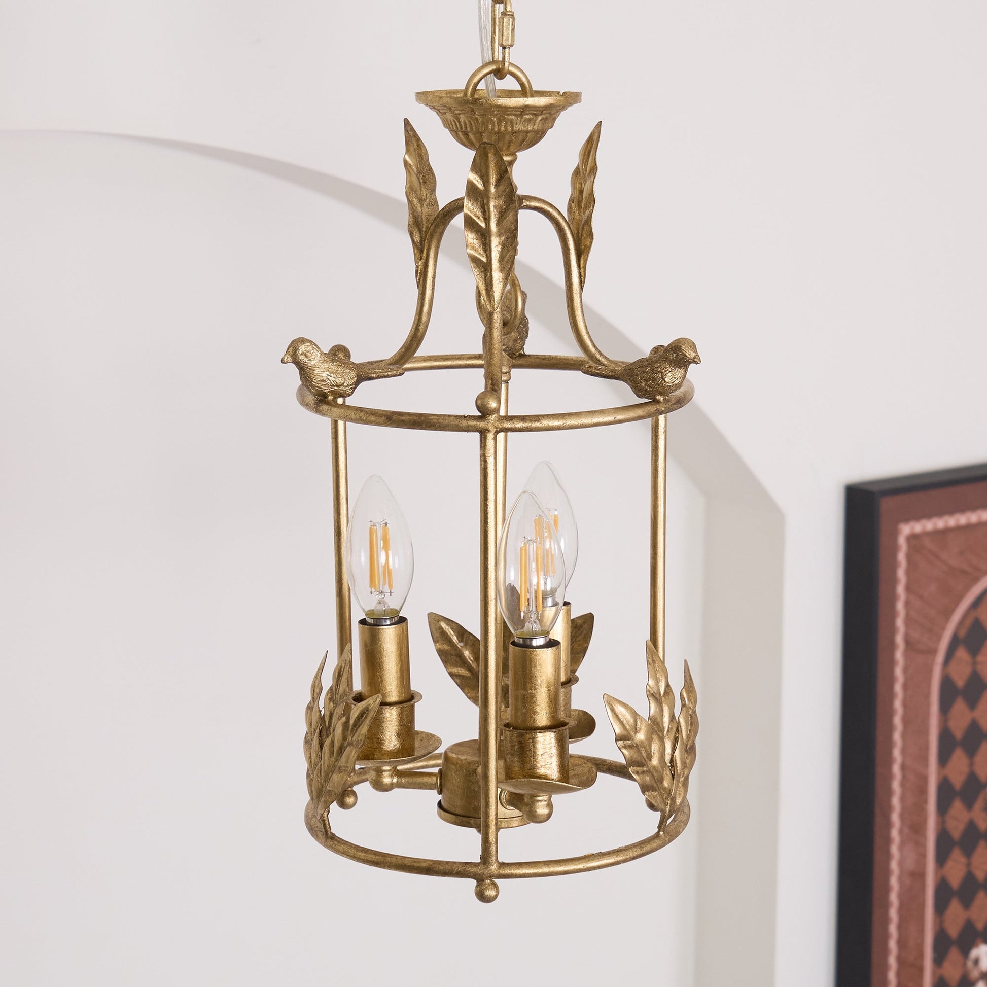 Hylite Vintage Industrial Gold Metal Lantern Pendant Lamp - Lamp Copper