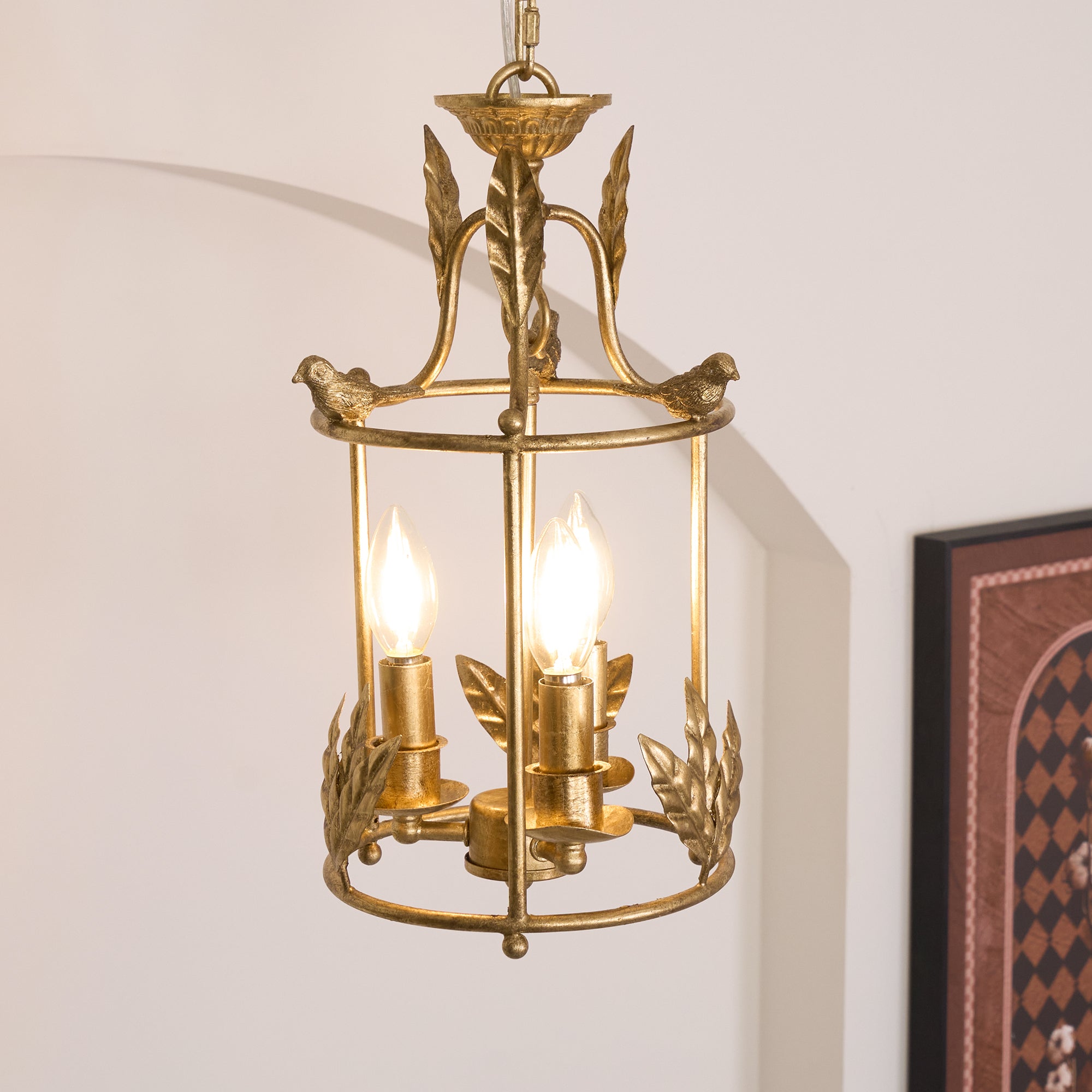 Hylite Vintage Industrial Gold Metal Lantern Pendant Lamp - Lamp Copper
