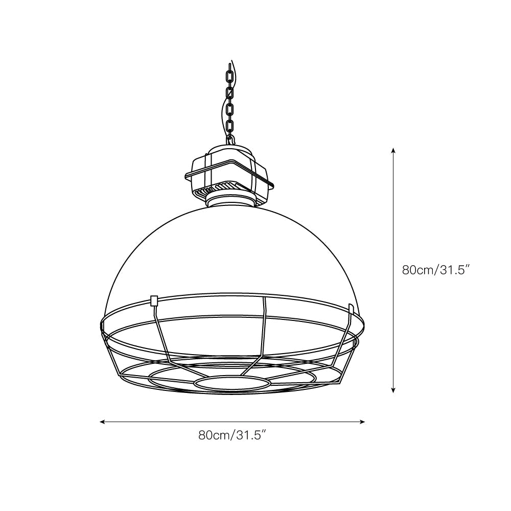 Astra Vintage Industrial Brilliant Metal Pendant Light - Lamp Copper