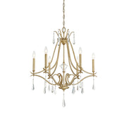 Lyra Postmodern Luxury Copper Crystal Chandelier - Lamp Copper