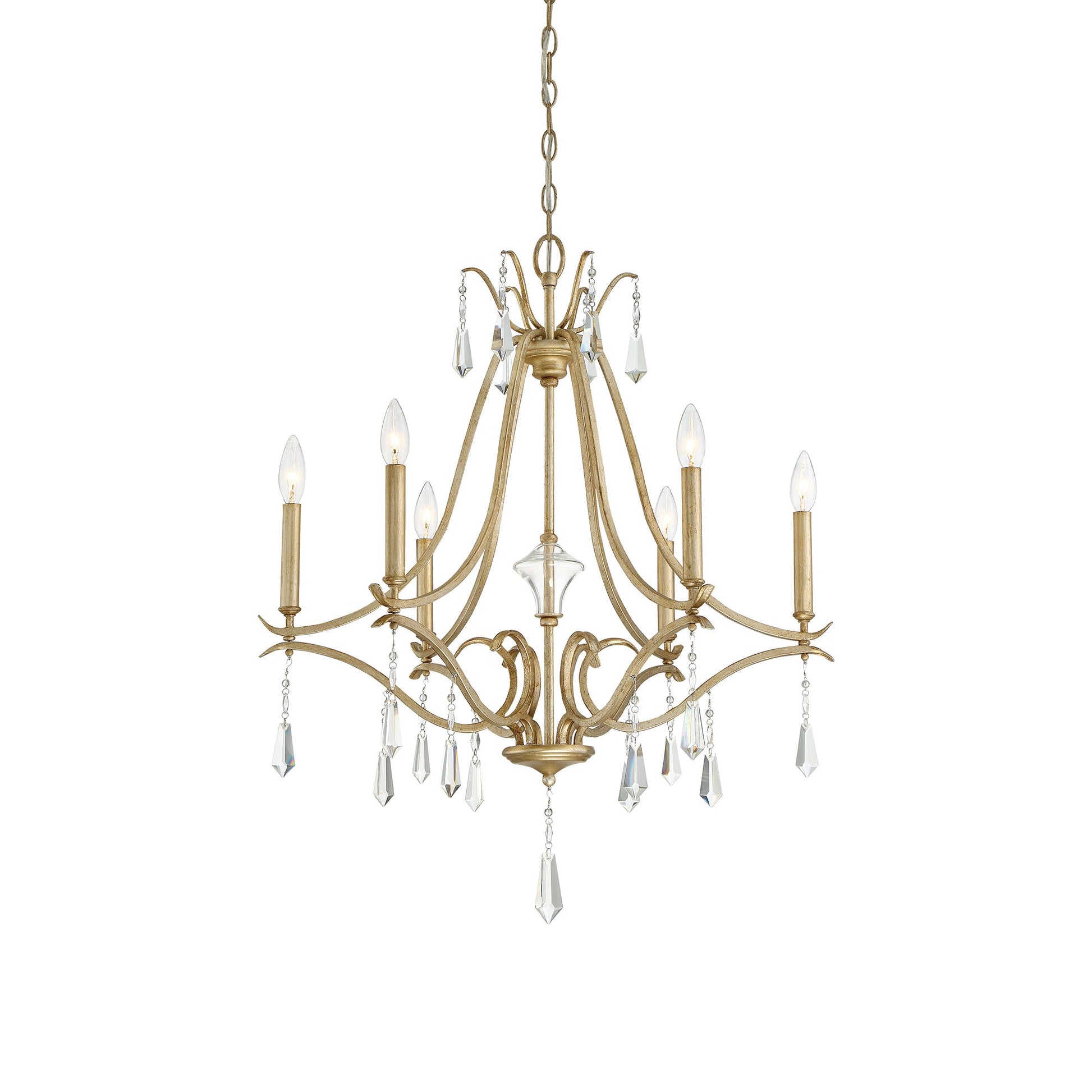 Lyra Postmodern Luxury Copper Crystal Chandelier - Lamp Copper