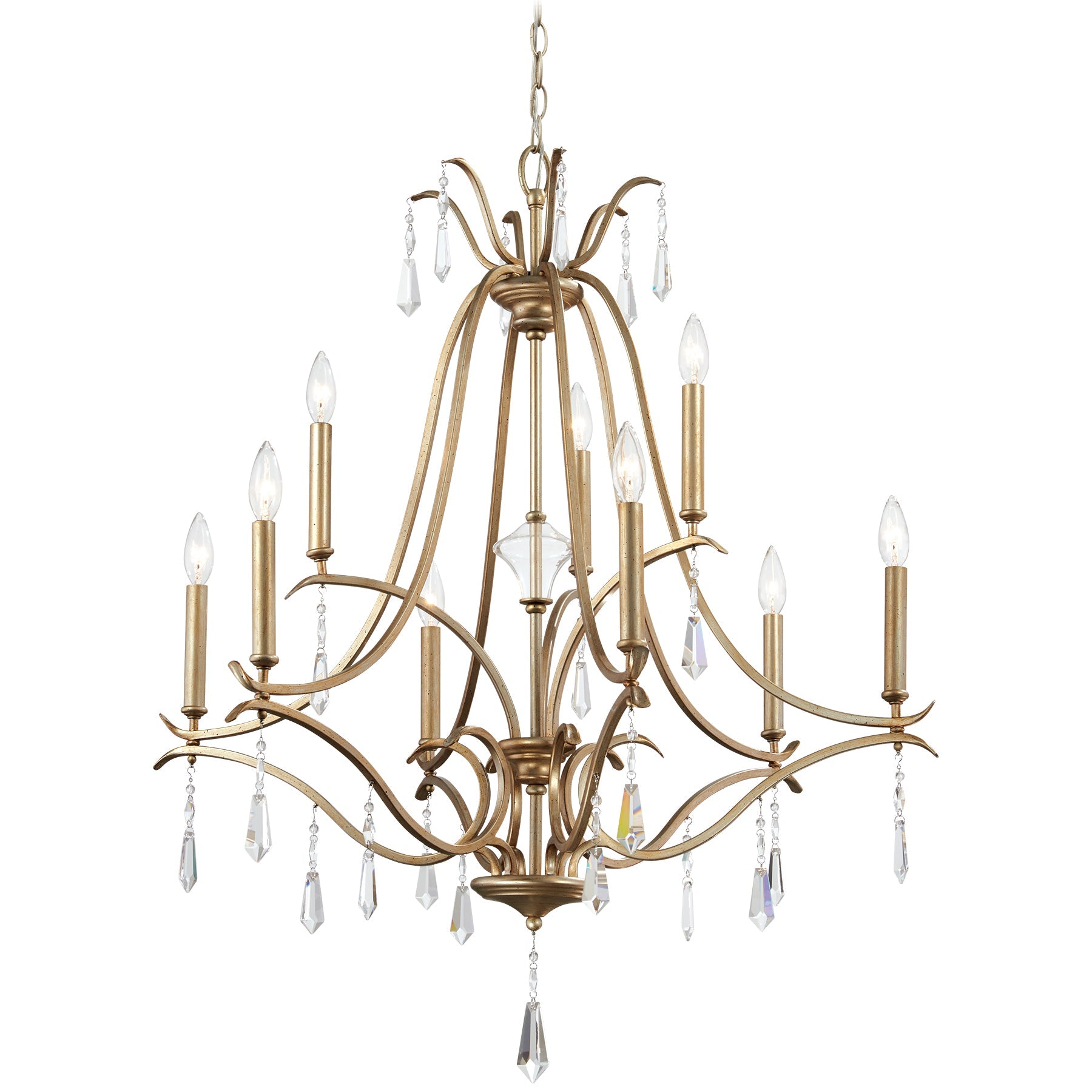 Lyra Postmodern Luxury Copper Crystal Chandelier - Lamp Copper