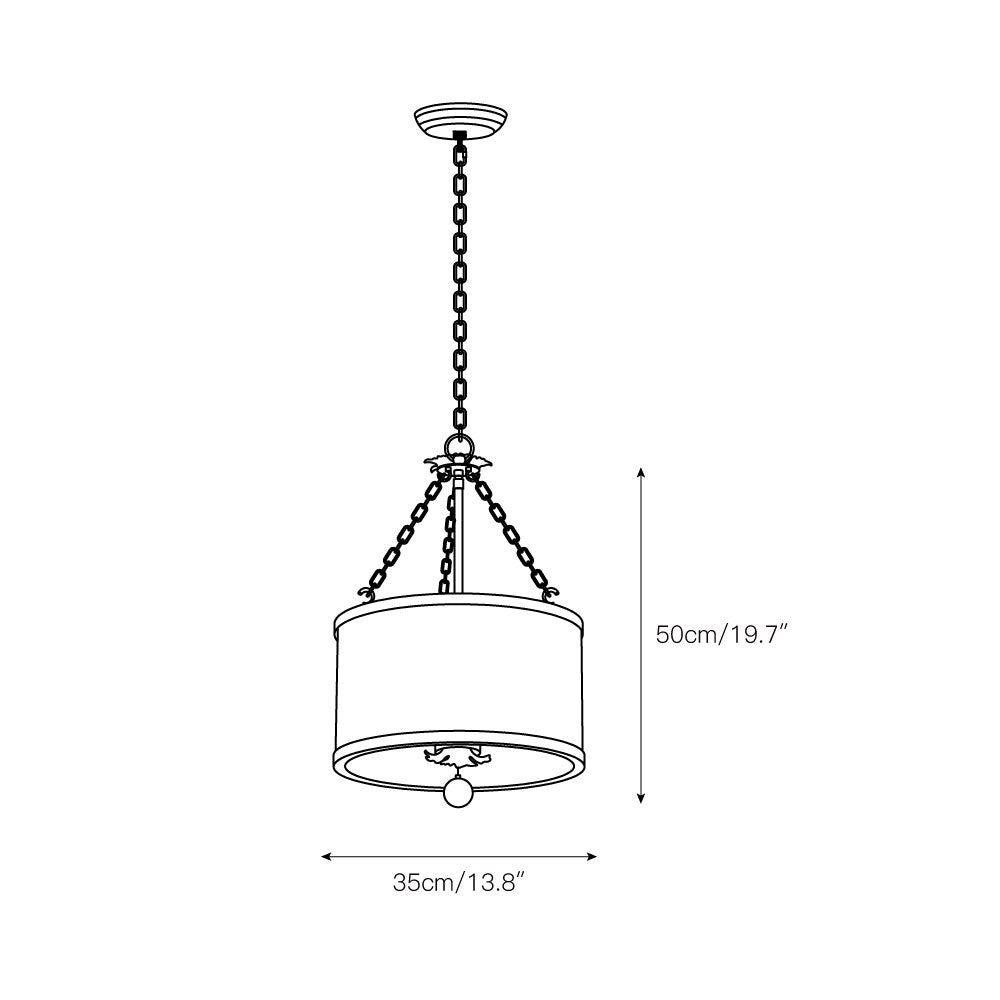 Helix Drum Individual Creativity Fabric Metal Pendant Lamp - Lamp Copper