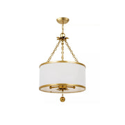 Helix Drum Individual Creativity Fabric Metal Pendant Lamp - Lamp Copper