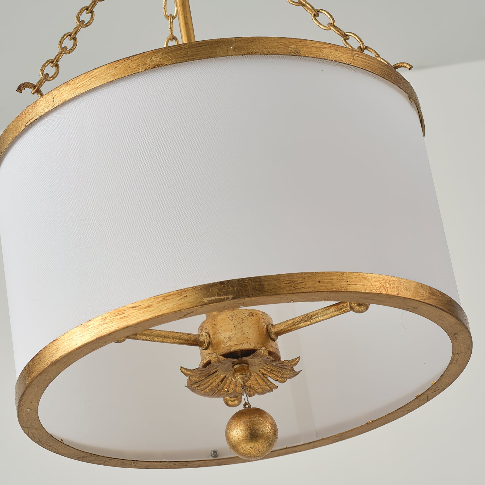 Helix Drum Individual Creativity Fabric Metal Pendant Lamp - Lamp Copper