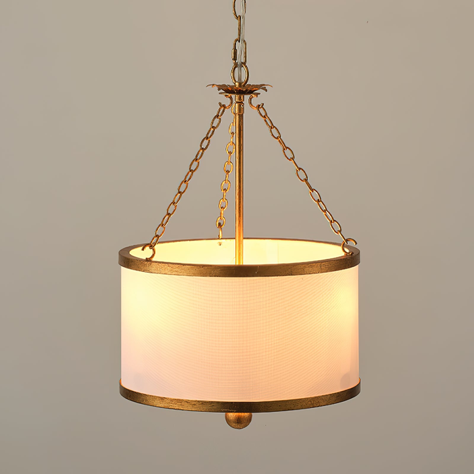 Helix Drum Individual Creativity Fabric Metal Pendant Lamp - Lamp Copper
