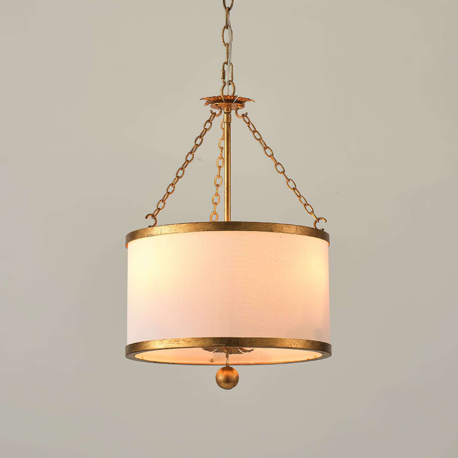 Helix Drum Individual Creativity Fabric Metal Pendant Lamp - Lamp Copper