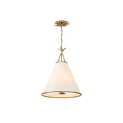 Aeon Modern Minimalist Brass Metal Fabric Pendant Lamp - Lamp Copper