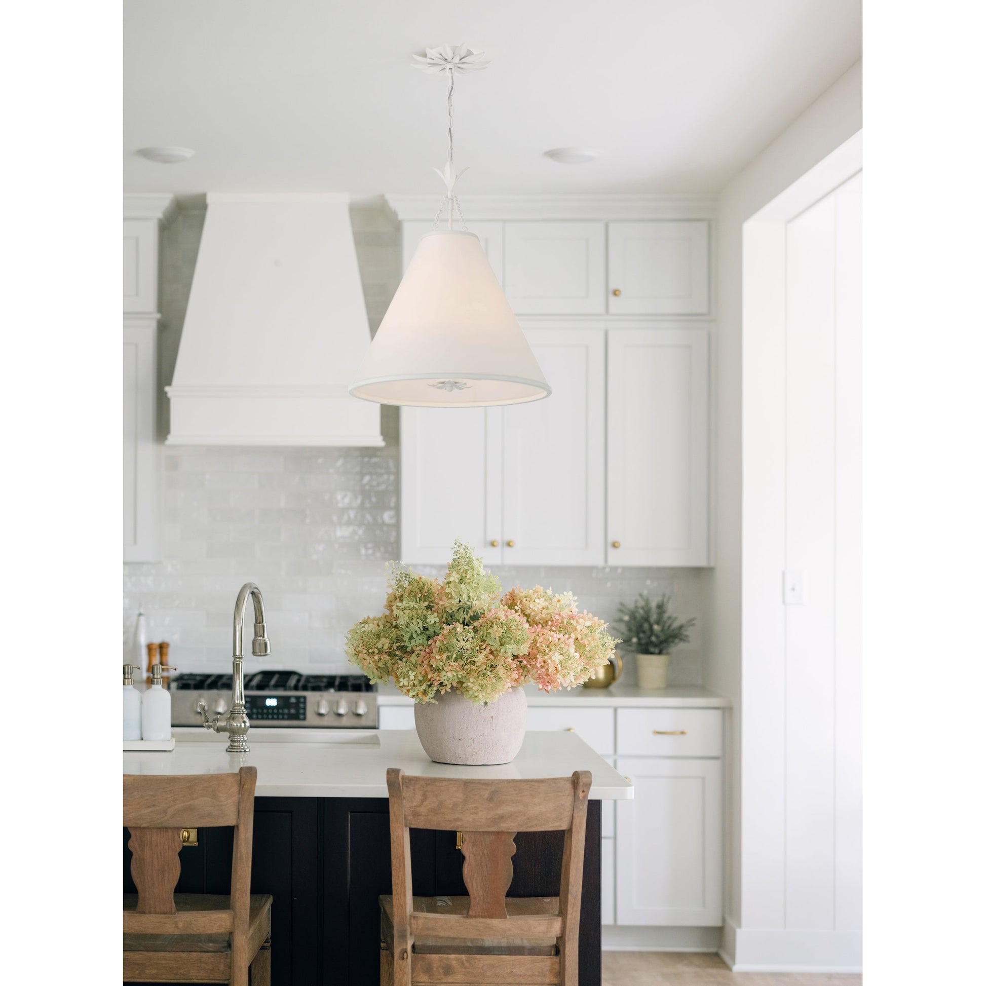 Aeon Modern Minimalist Brass Metal Fabric Pendant Lamp - Lamp Copper