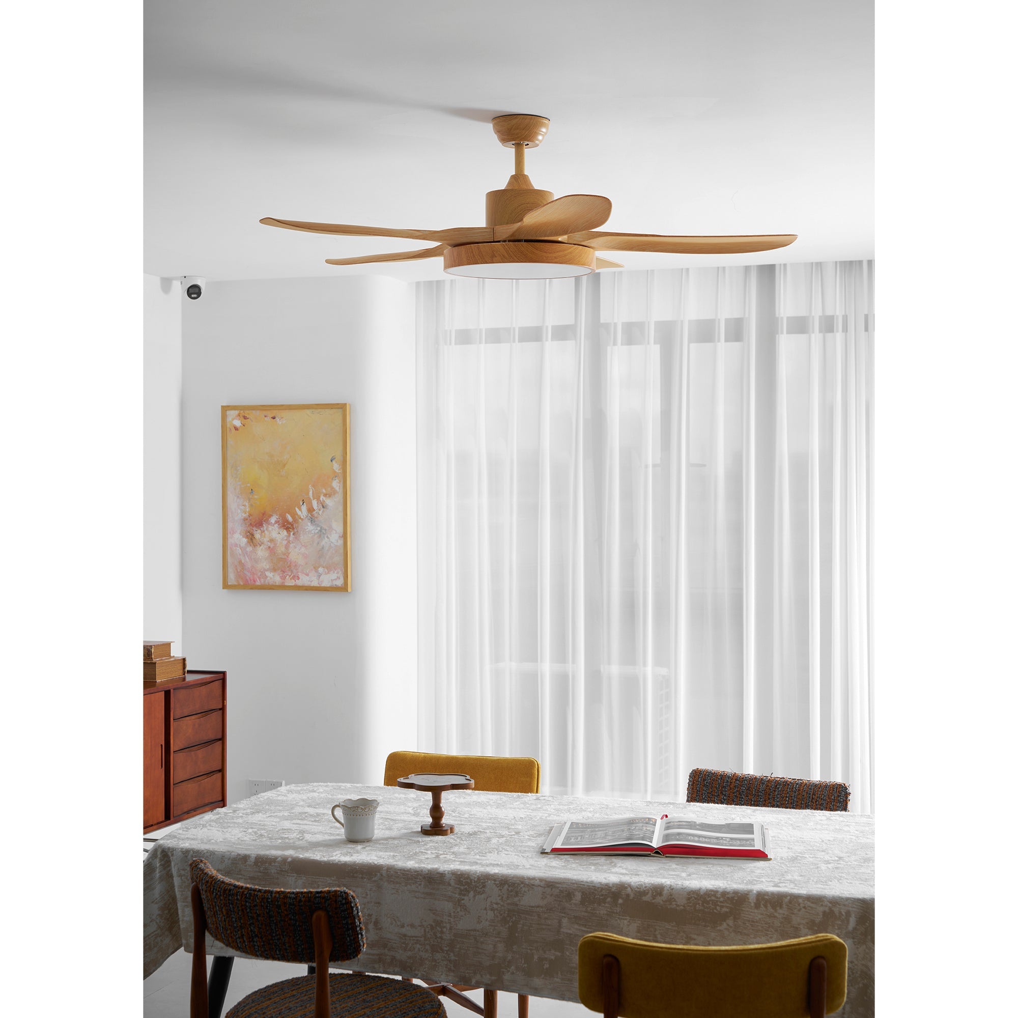 Fusion Premium Natural Metal Acrylic Ceiling Fan Light