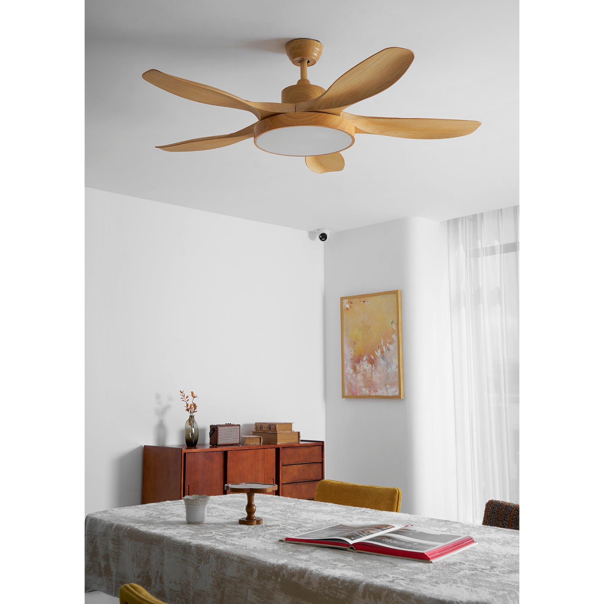 Fusion Premium Natural Metal Acrylic Ceiling Fan Light