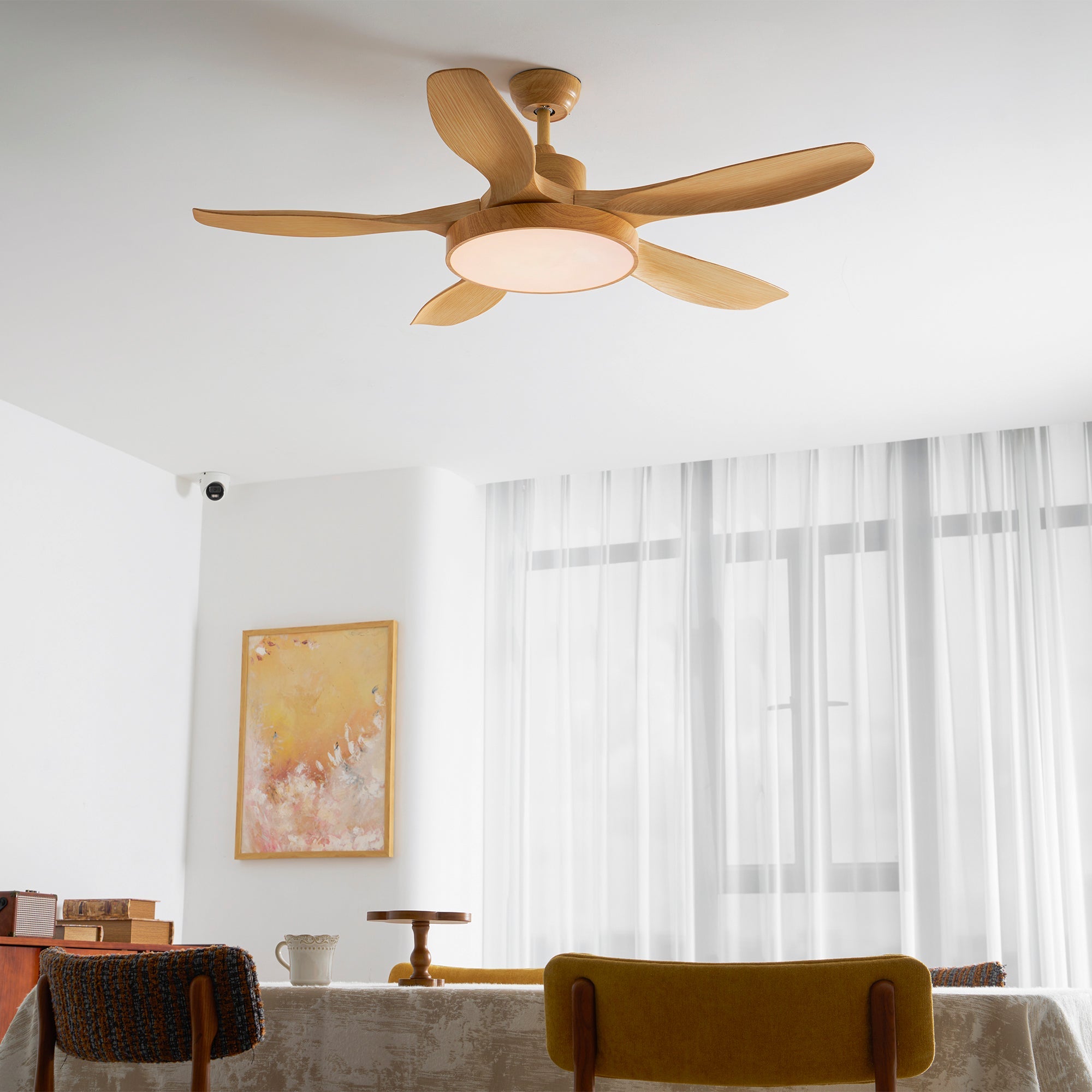 Fusion Premium Natural Metal Acrylic Ceiling Fan Light