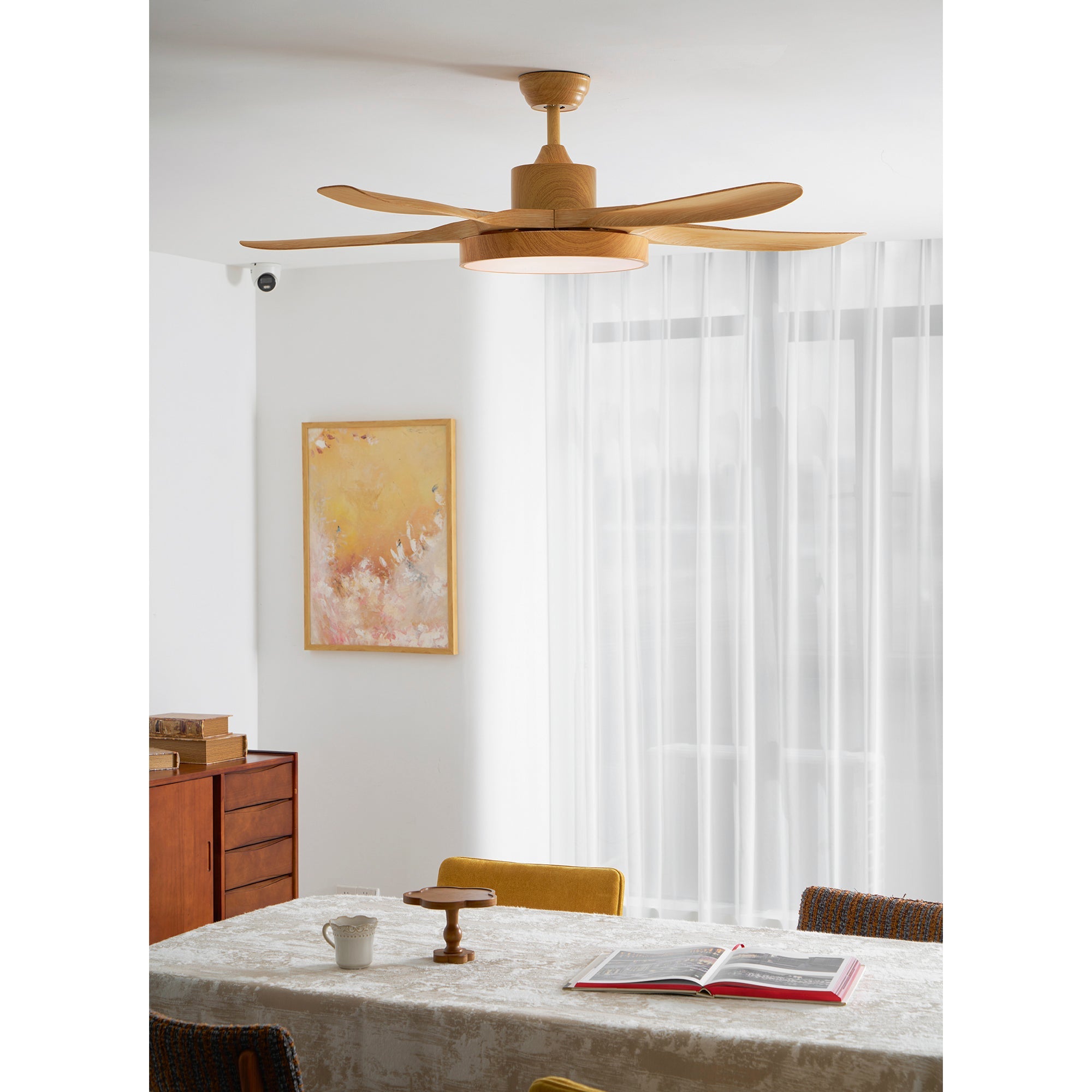 Fusion Premium Natural Metal Acrylic Ceiling Fan Light