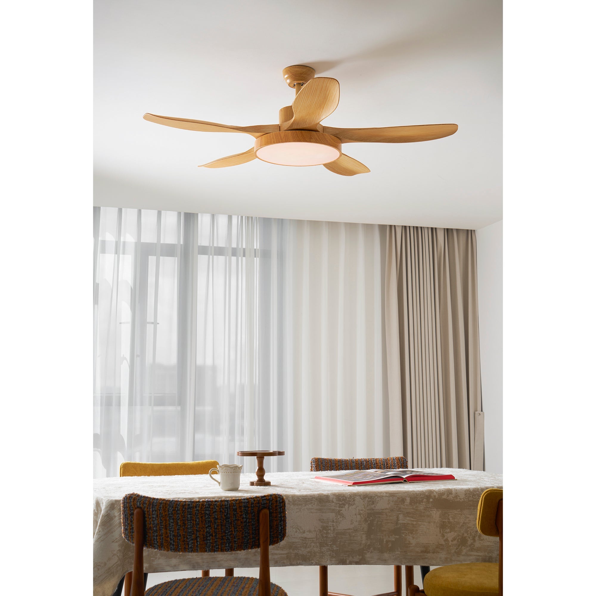 Fusion Premium Natural Metal Acrylic Ceiling Fan Light