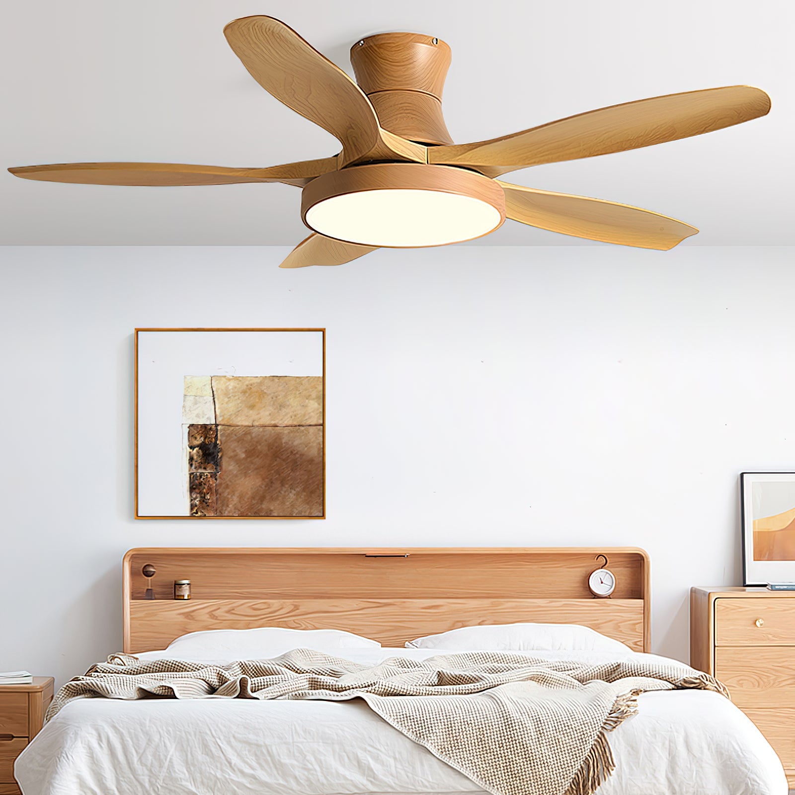 Fusion Premium Natural Metal Acrylic Ceiling Fan Light