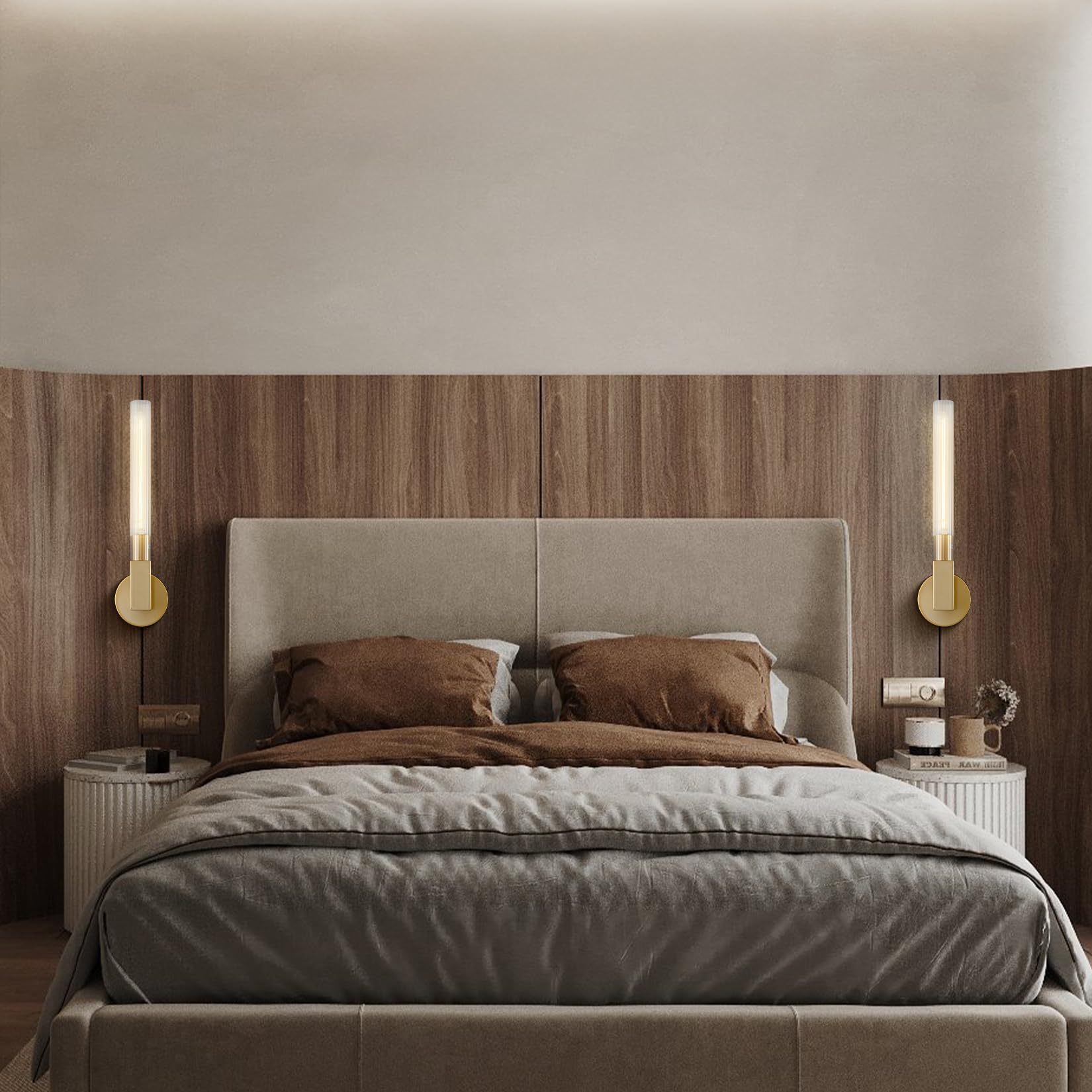 Arisha Nordic Metal Glass Indoor Wall Lamp Restaurant Bedroom - Letslighting