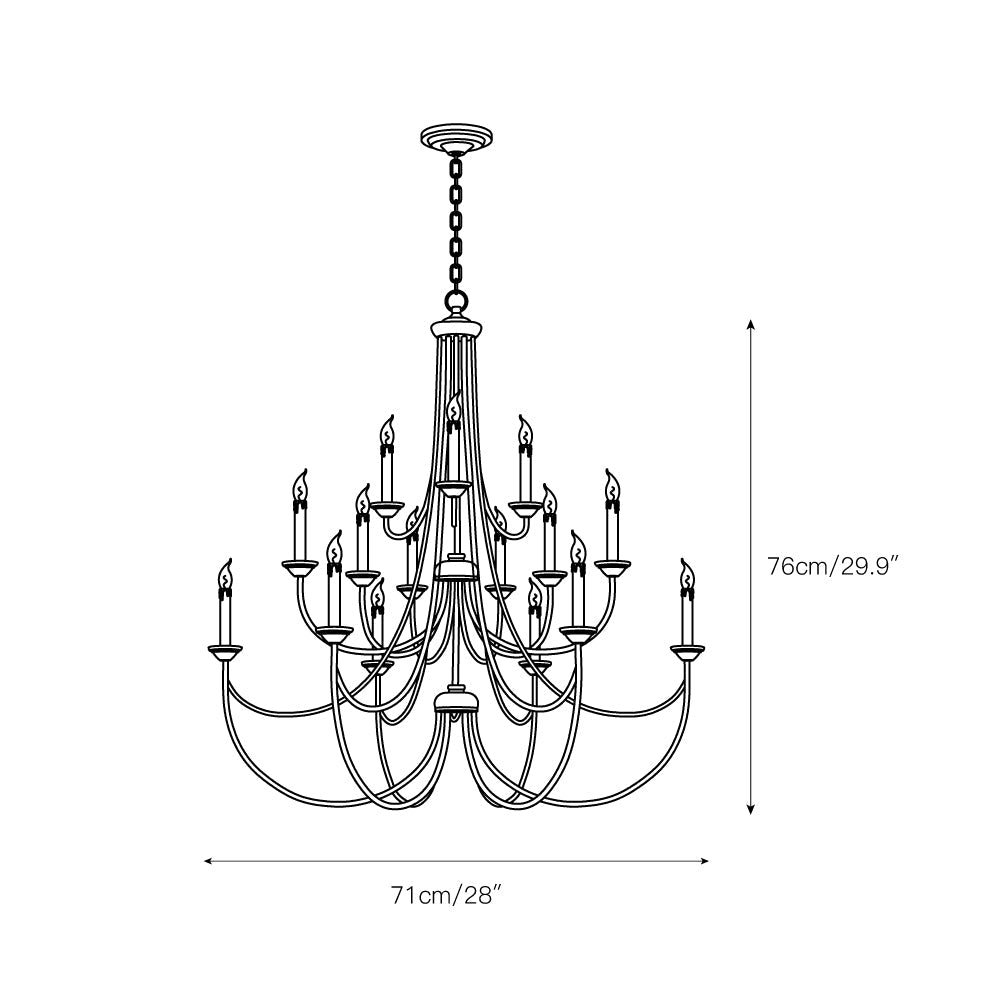 Calyx Postmodern Elegance Luxury Metal Chandelier - Lamp Copper