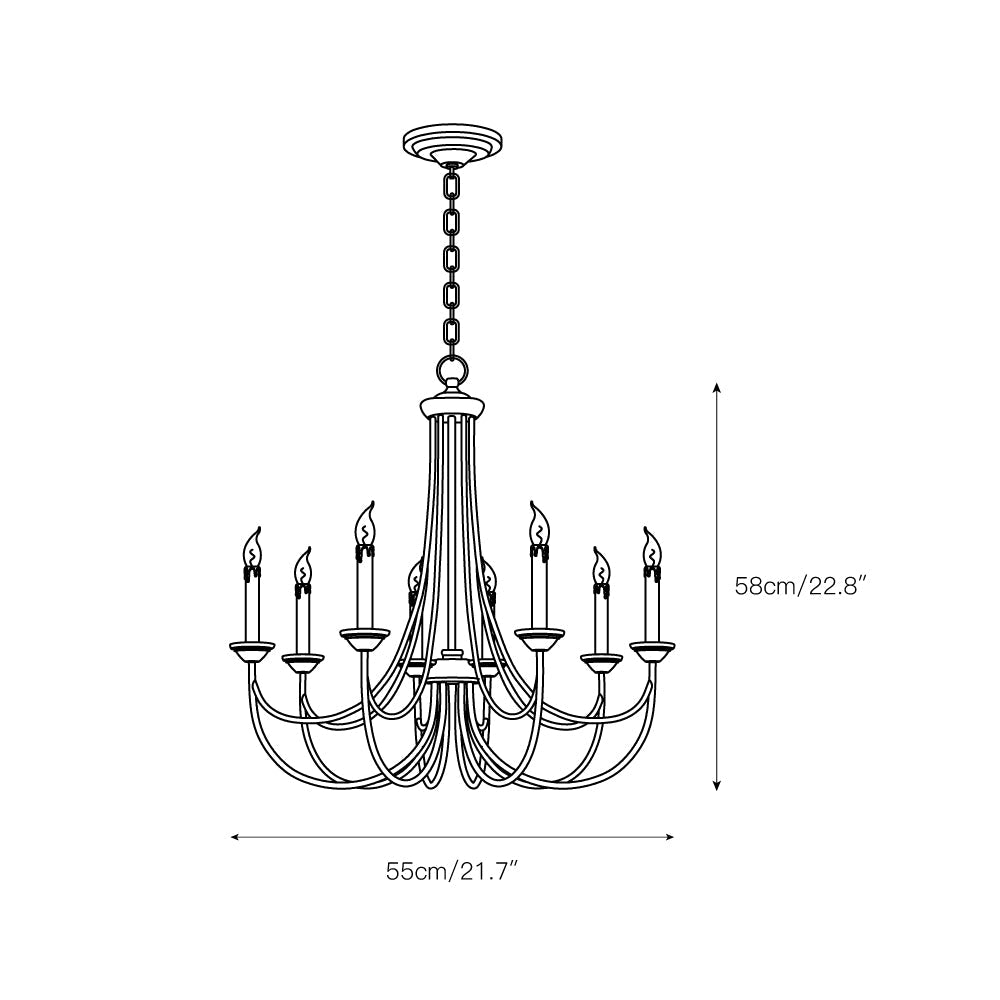Calyx Postmodern Elegance Luxury Metal Chandelier - Lamp Copper