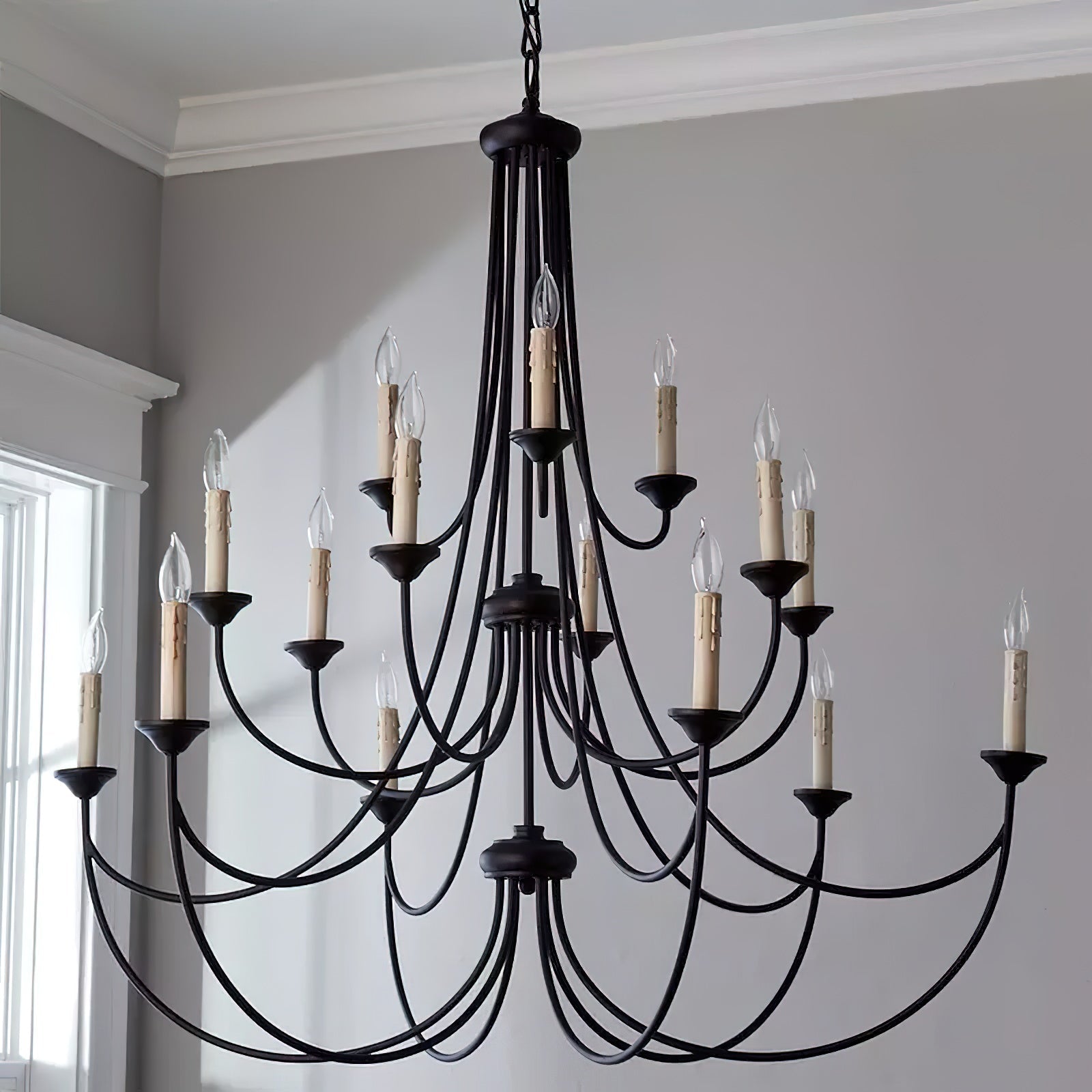 Calyx Postmodern Elegance Luxury Metal Chandelier - Lamp Copper