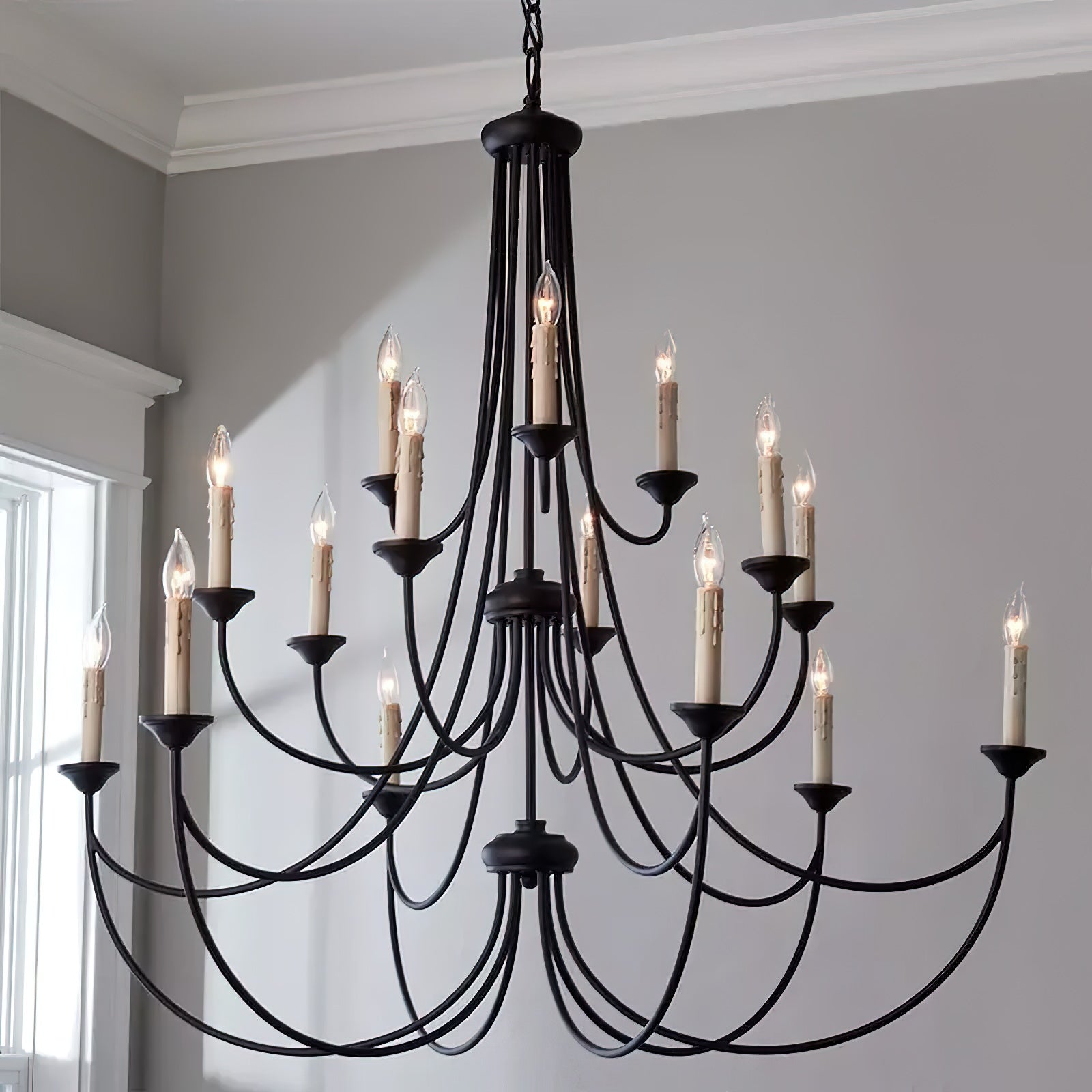 Calyx Postmodern Elegance Luxury Metal Chandelier - Lamp Copper
