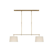 Kaleido Elegance Linear Brass Fabric Pendant Lamp - Lamp Copper
