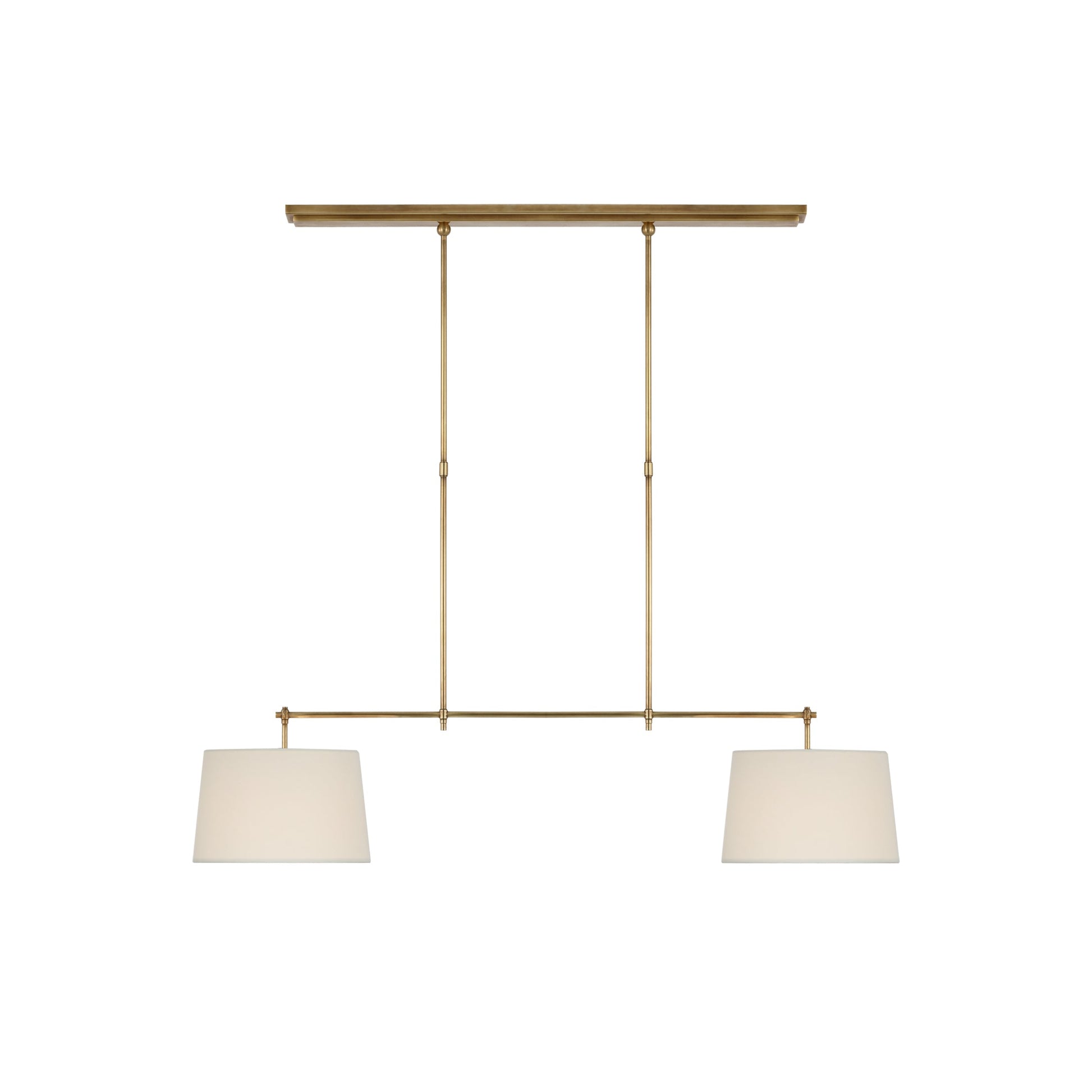 Kaleido Elegance Linear Brass Fabric Pendant Lamp - Lamp Copper