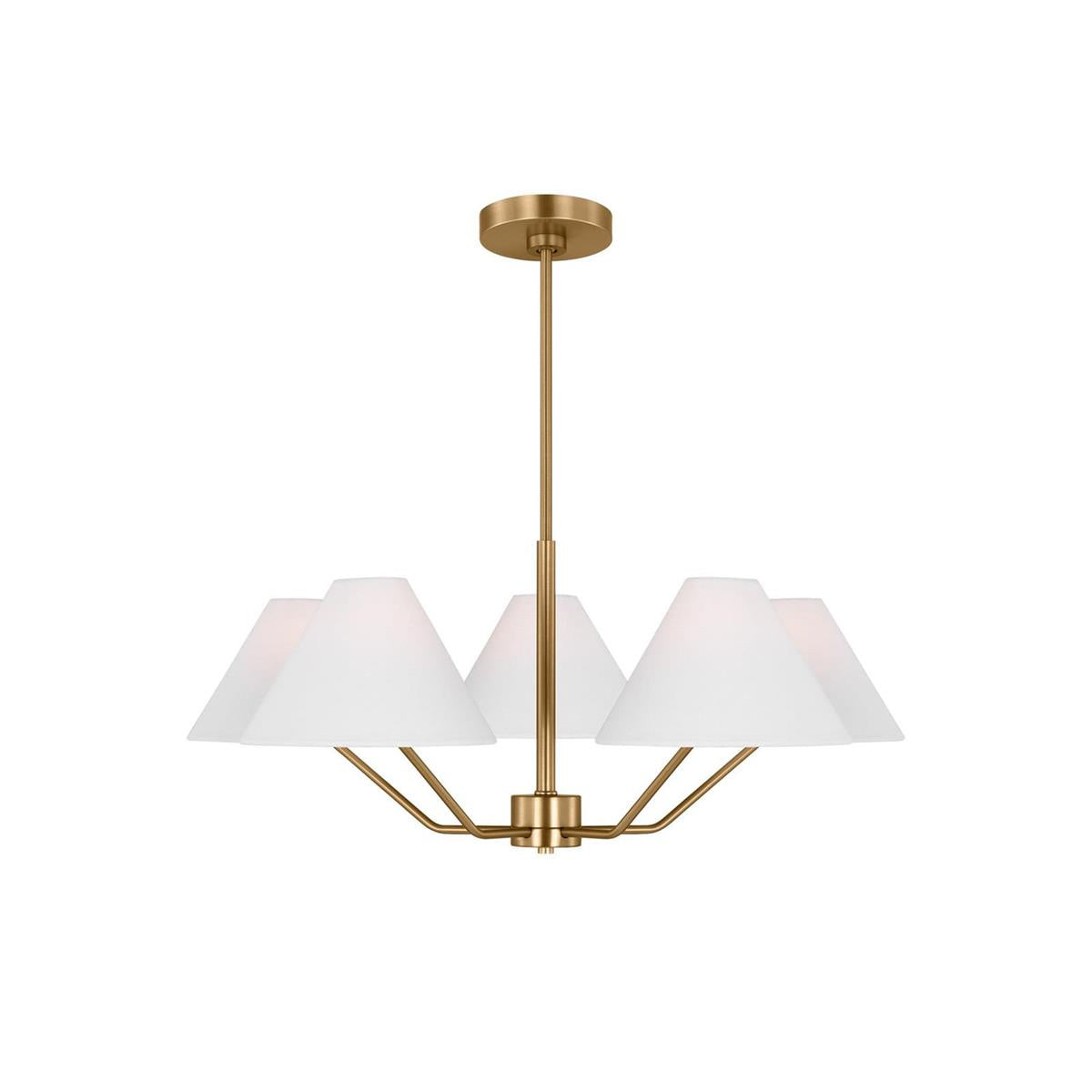 Vortex Traditional Vintage Industrial Fabric Chandelier - Lamp Copper