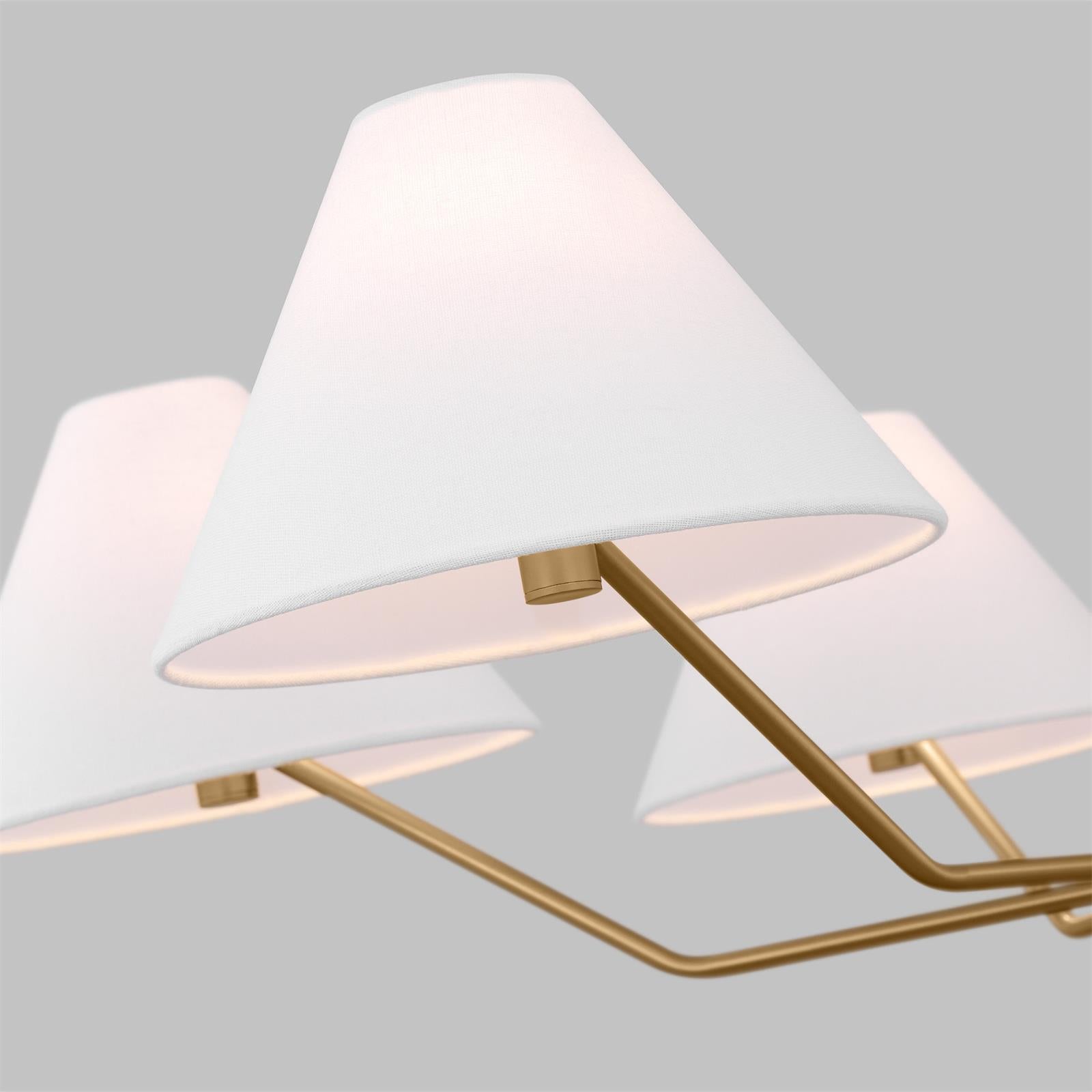 Vortex Traditional Vintage Industrial Fabric Chandelier - Lamp Copper